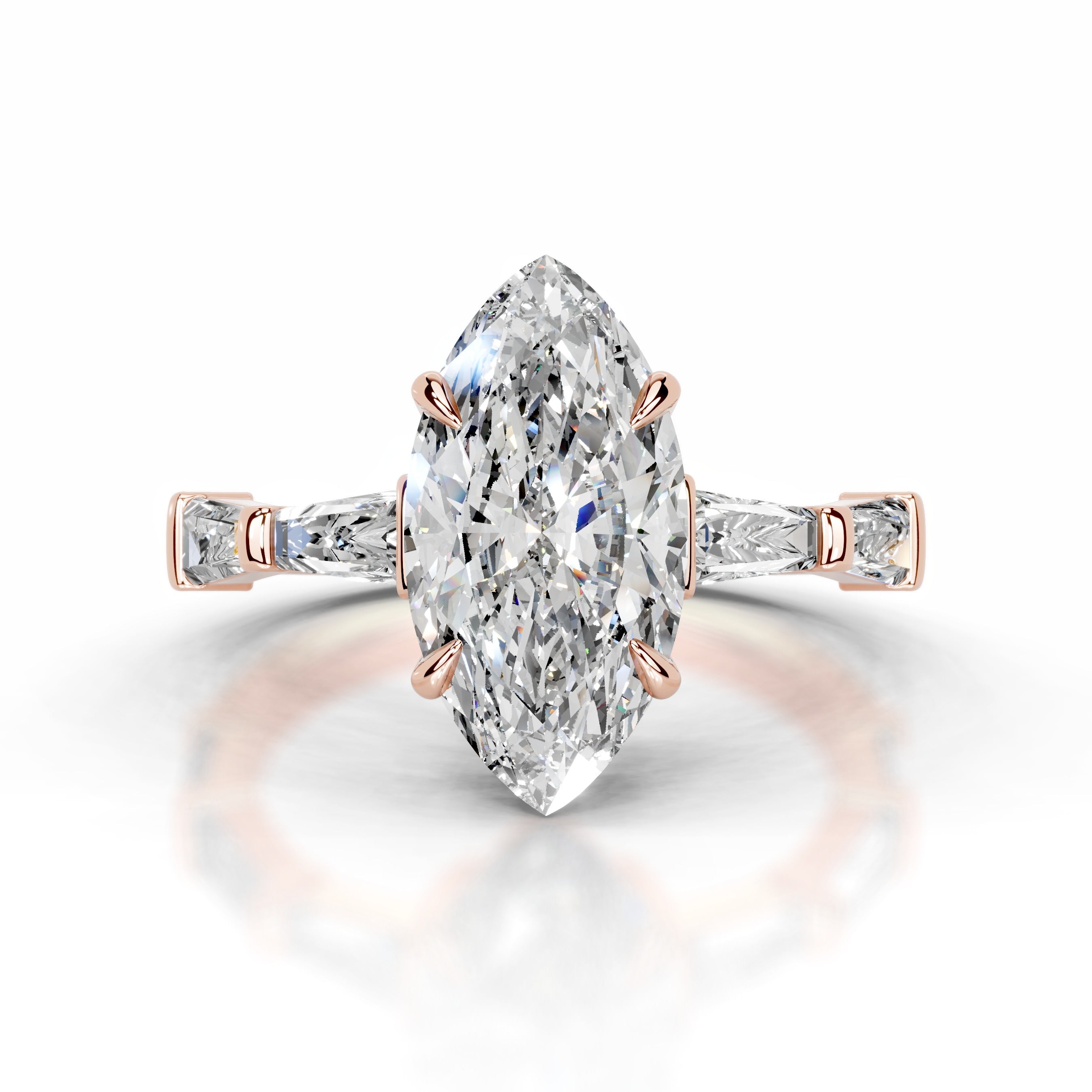 Nidia Diamond Engagement Ring - 14K Rose Gold