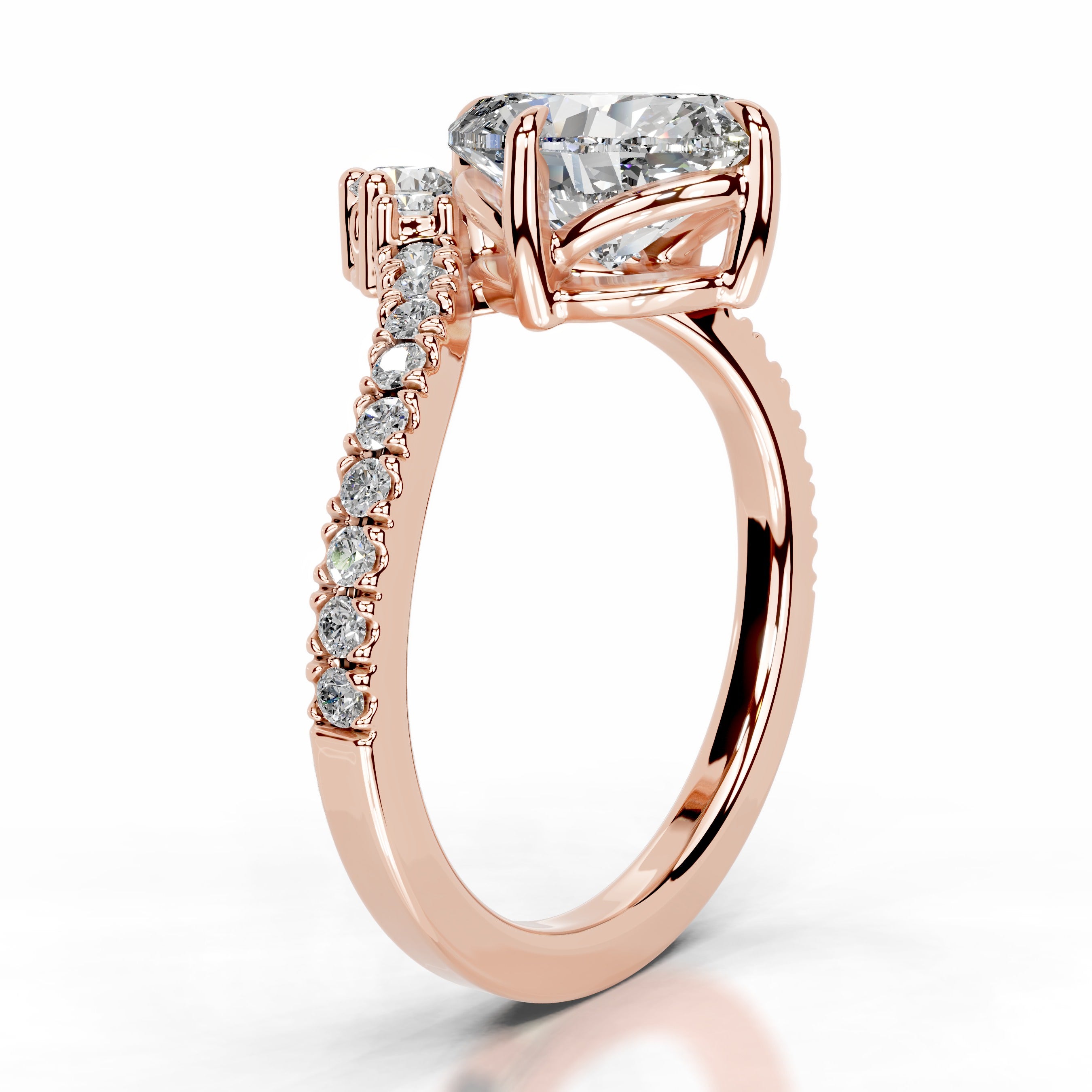 Thea Diamond Engagement Ring - 14K Rose Gold