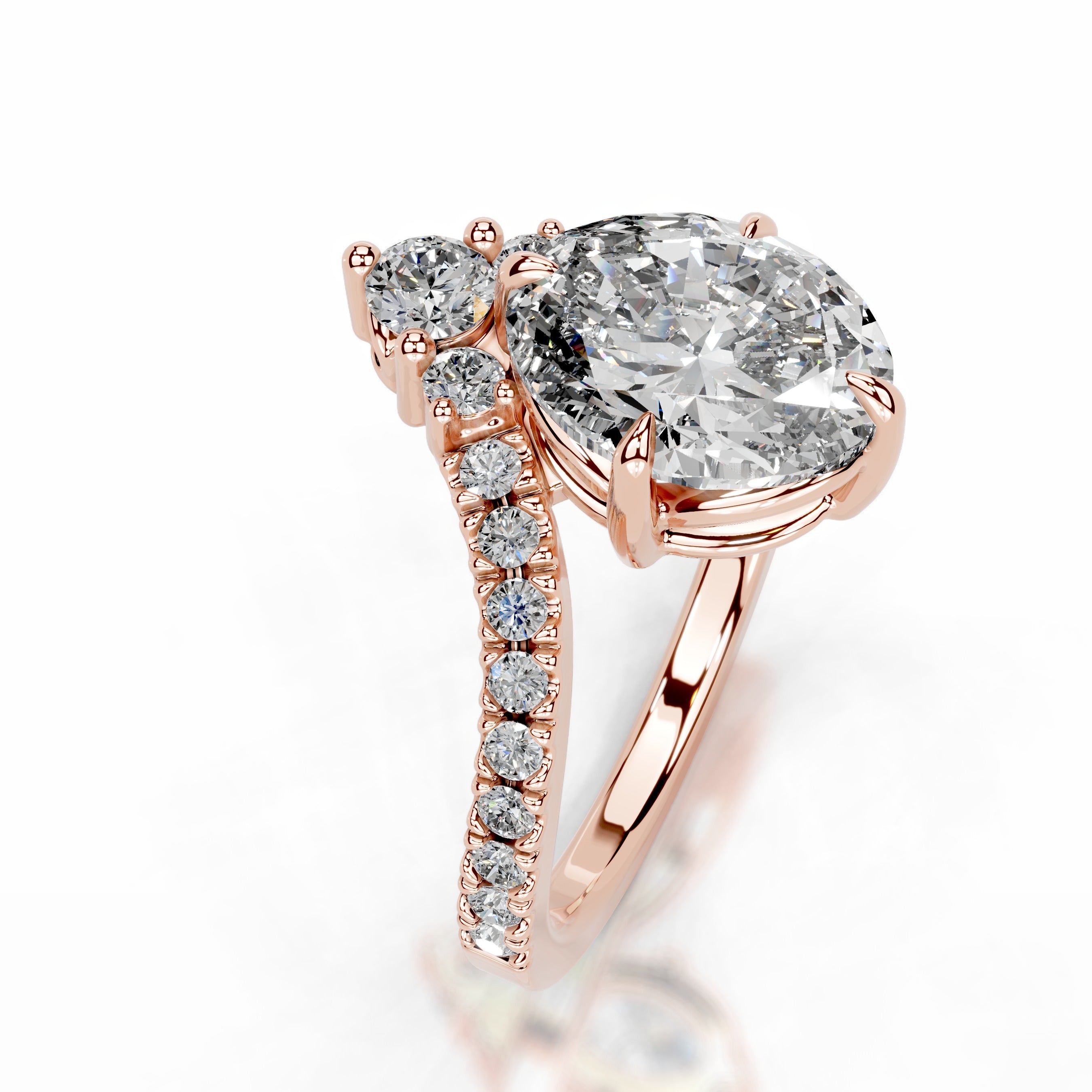 Thea Diamond Engagement Ring - 14K Rose Gold