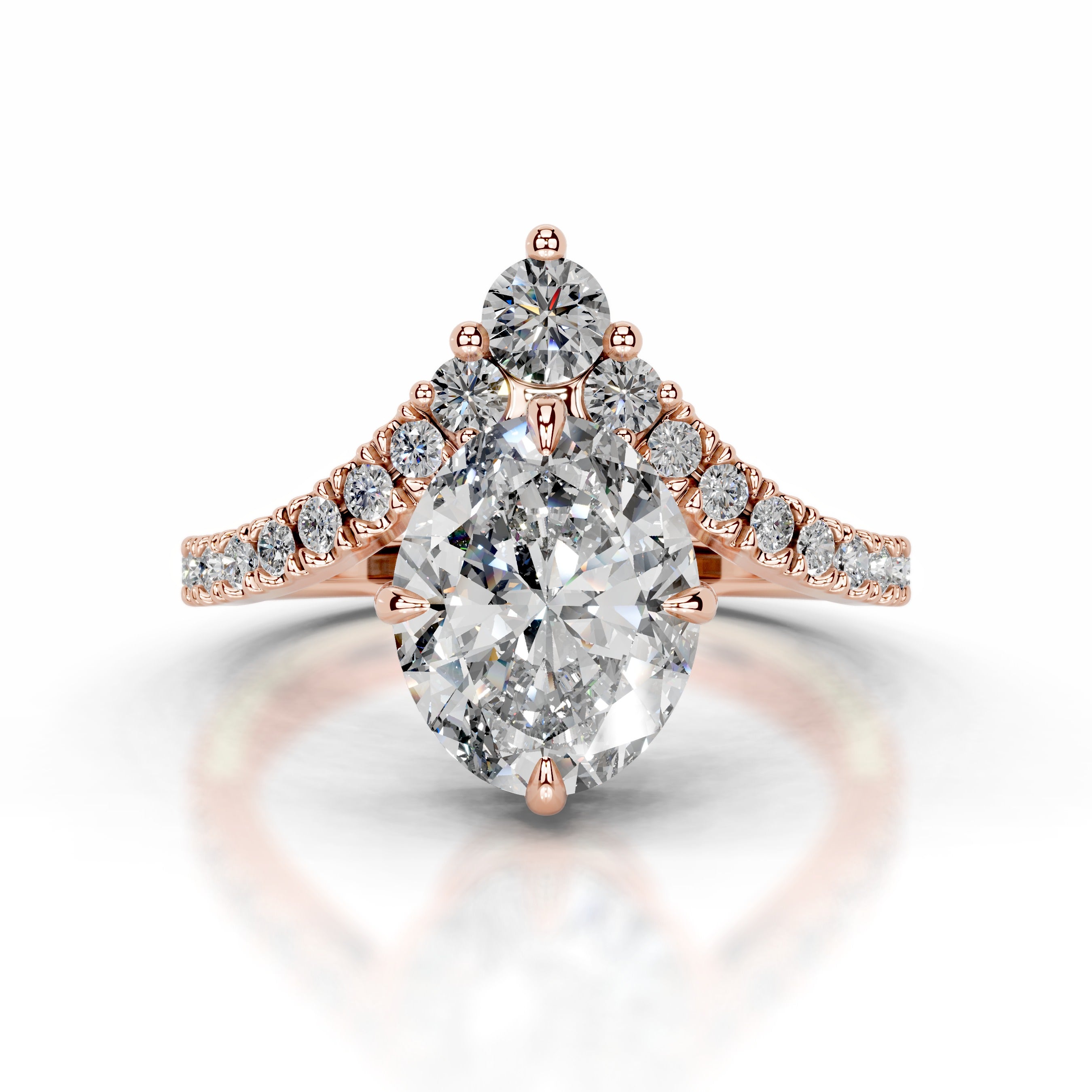 Thea Diamond Engagement Ring - 14K Rose Gold