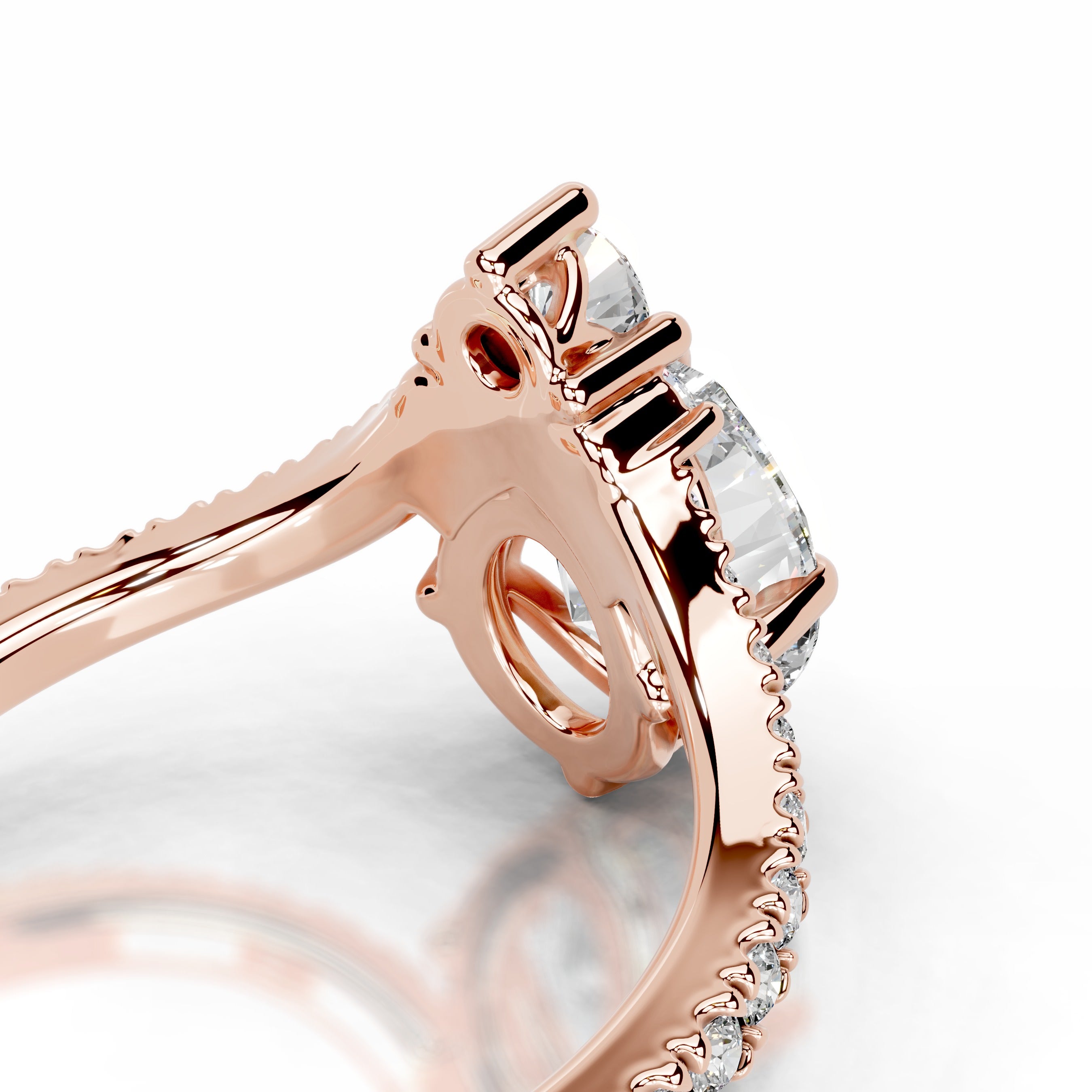 Thea Diamond Engagement Ring - 14K Rose Gold