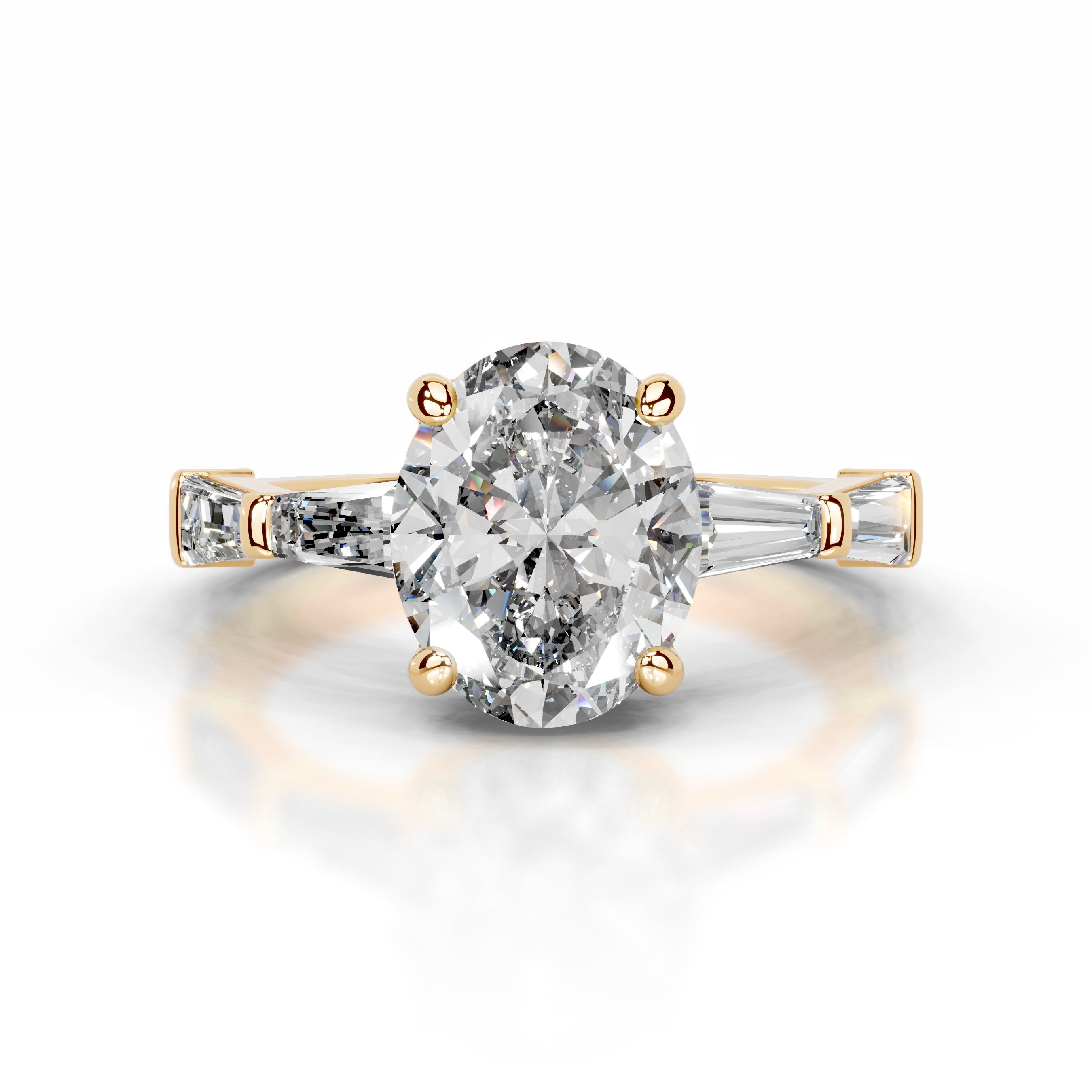 Calandra Diamond Engagement Ring - 18K Yellow Gold