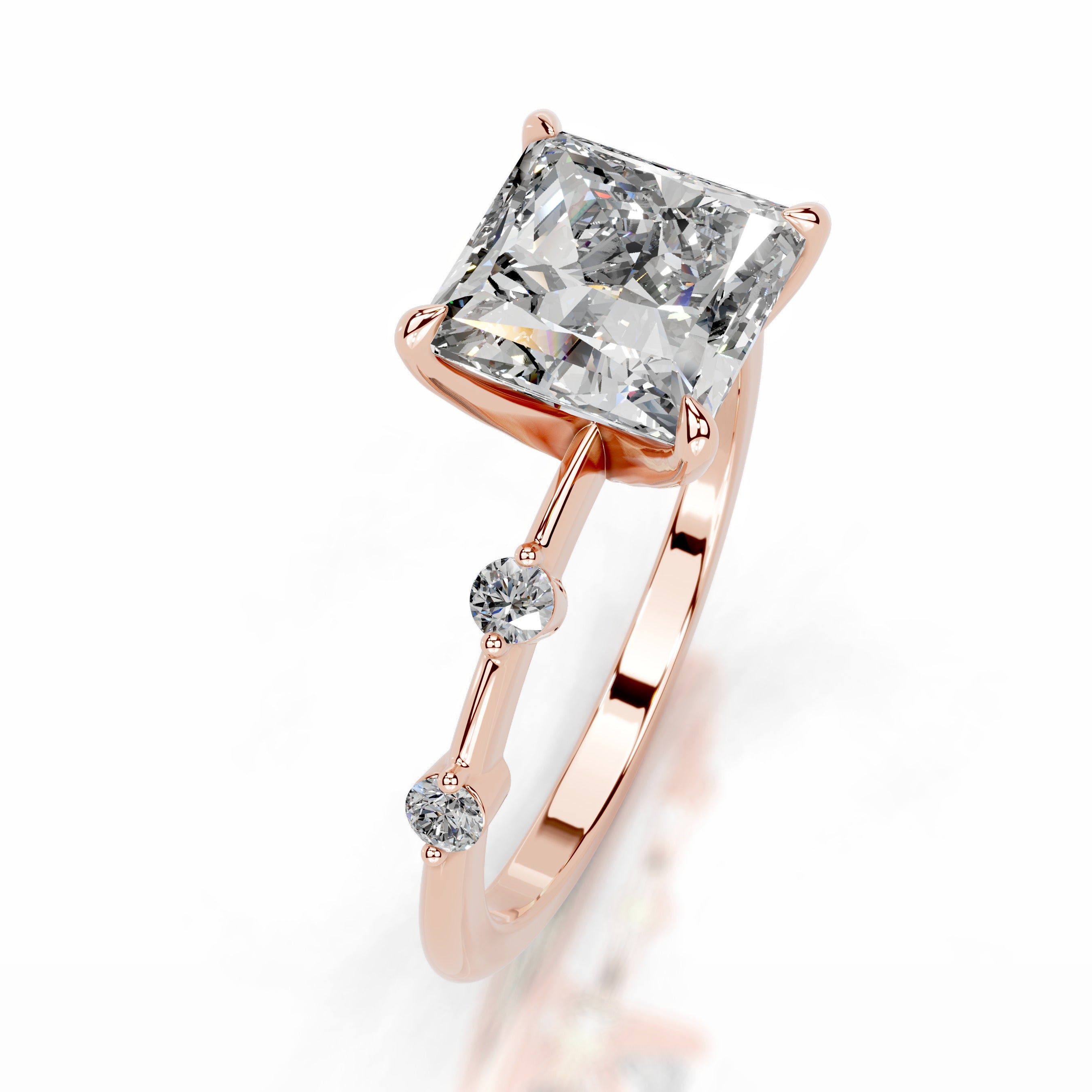 Timmey Diamond Engagement Ring  - 14K Rose Gold