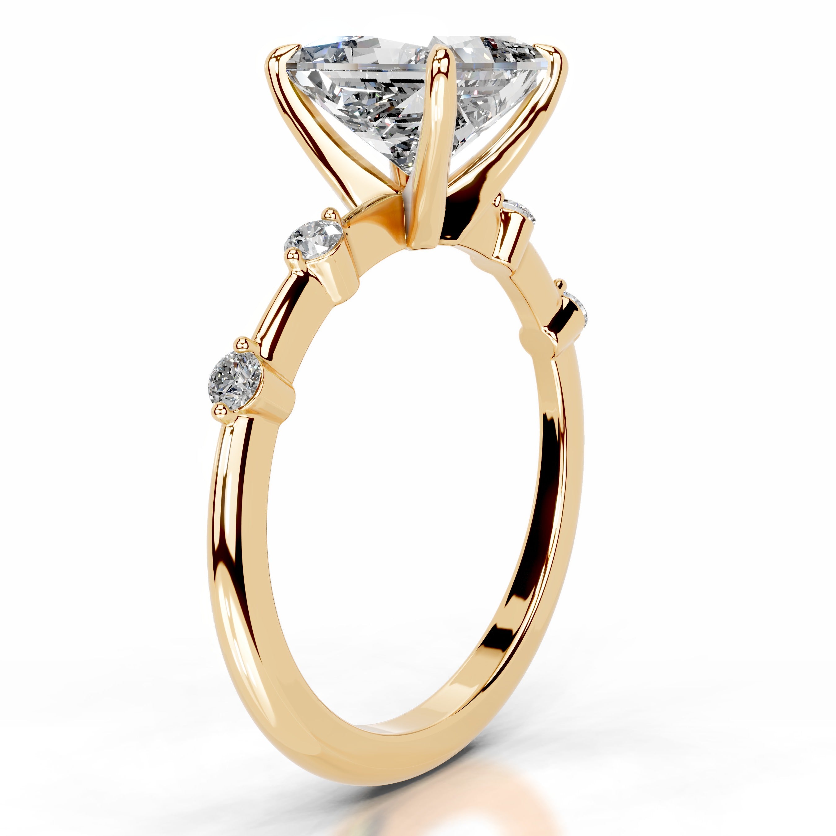 Timmey Diamond Engagement Ring  - 18K Yellow Gold