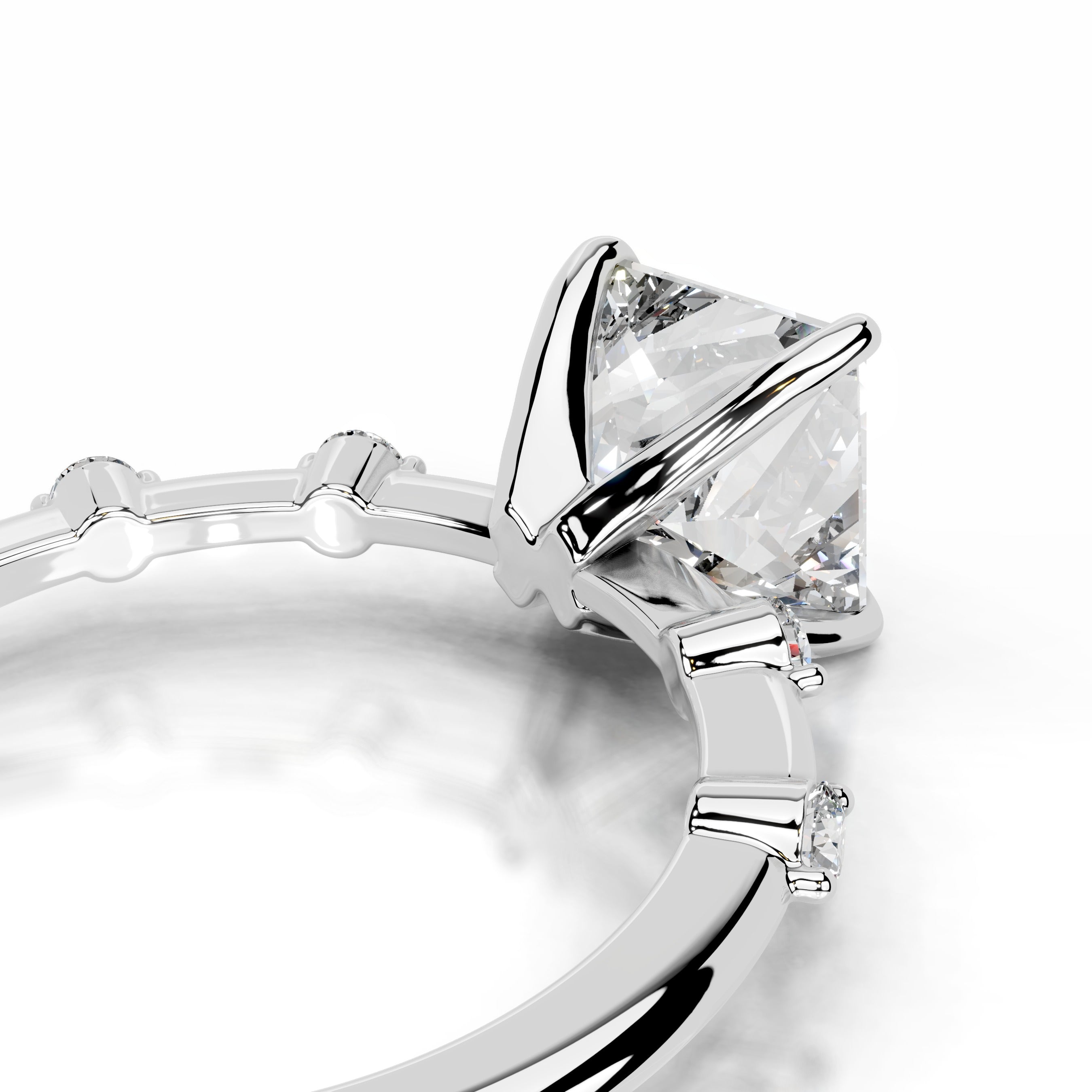 Timmey Diamond Engagement Ring  - 14K White Gold