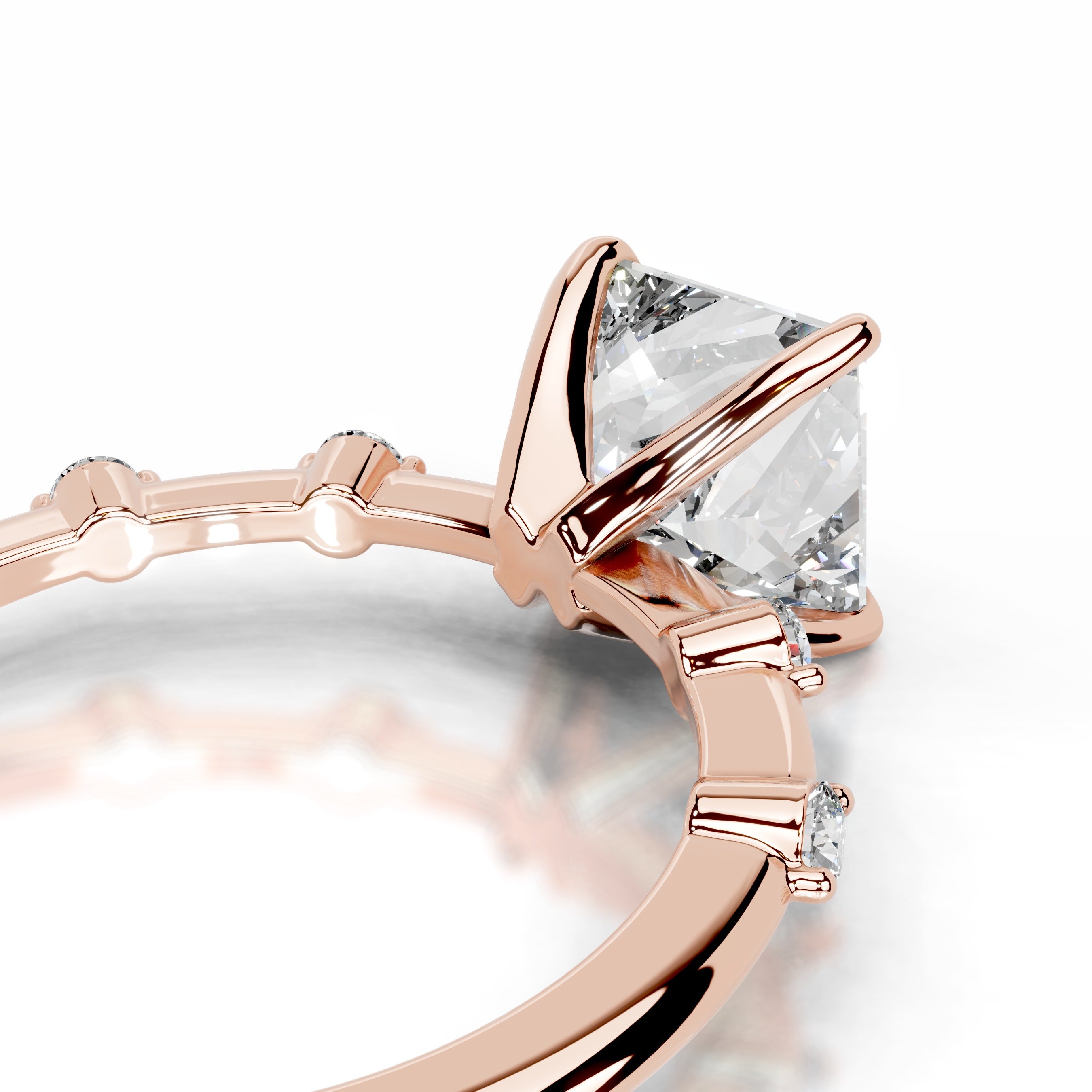 Timmey Diamond Engagement Ring  - 14K Rose Gold