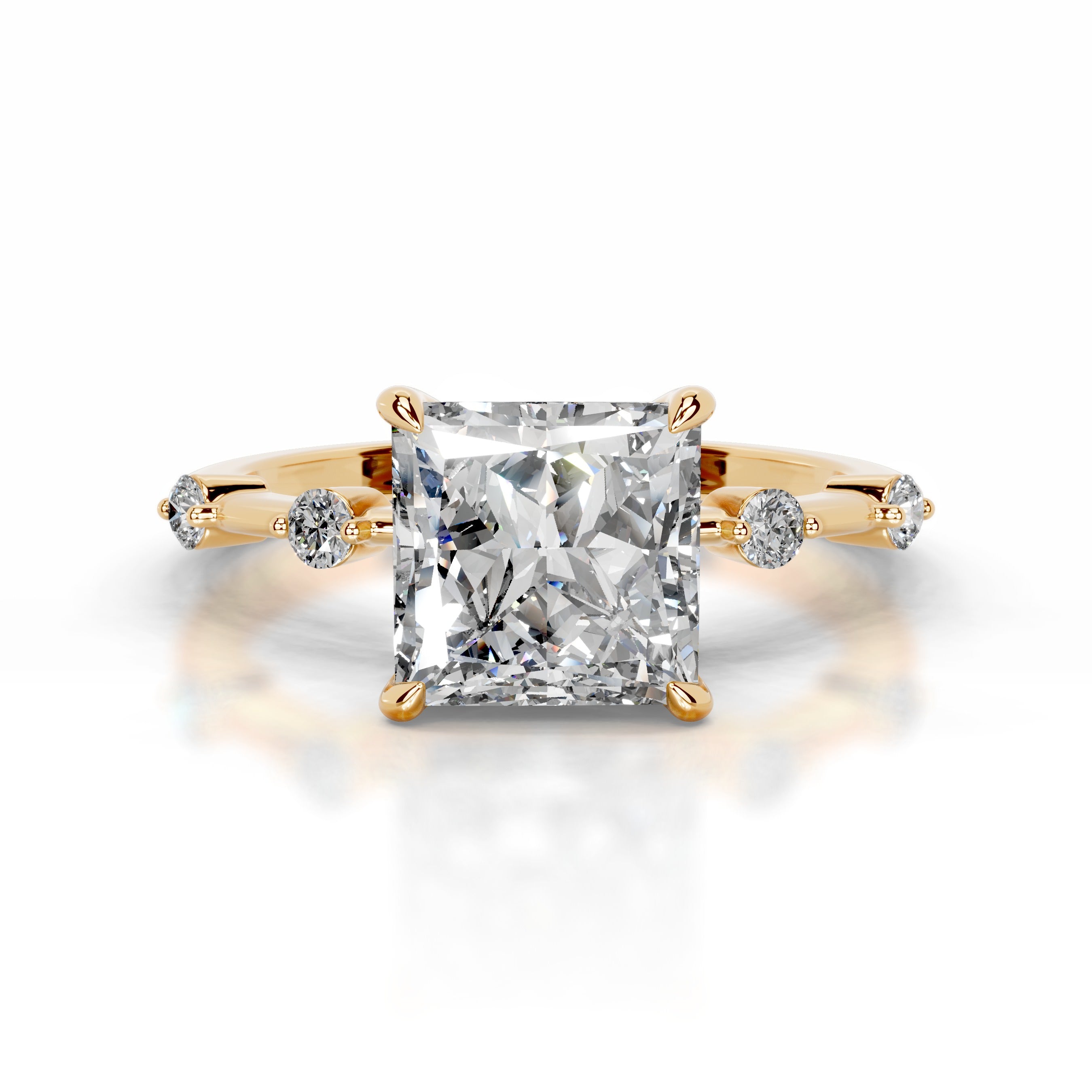 Timmey Diamond Engagement Ring  - 18K Yellow Gold