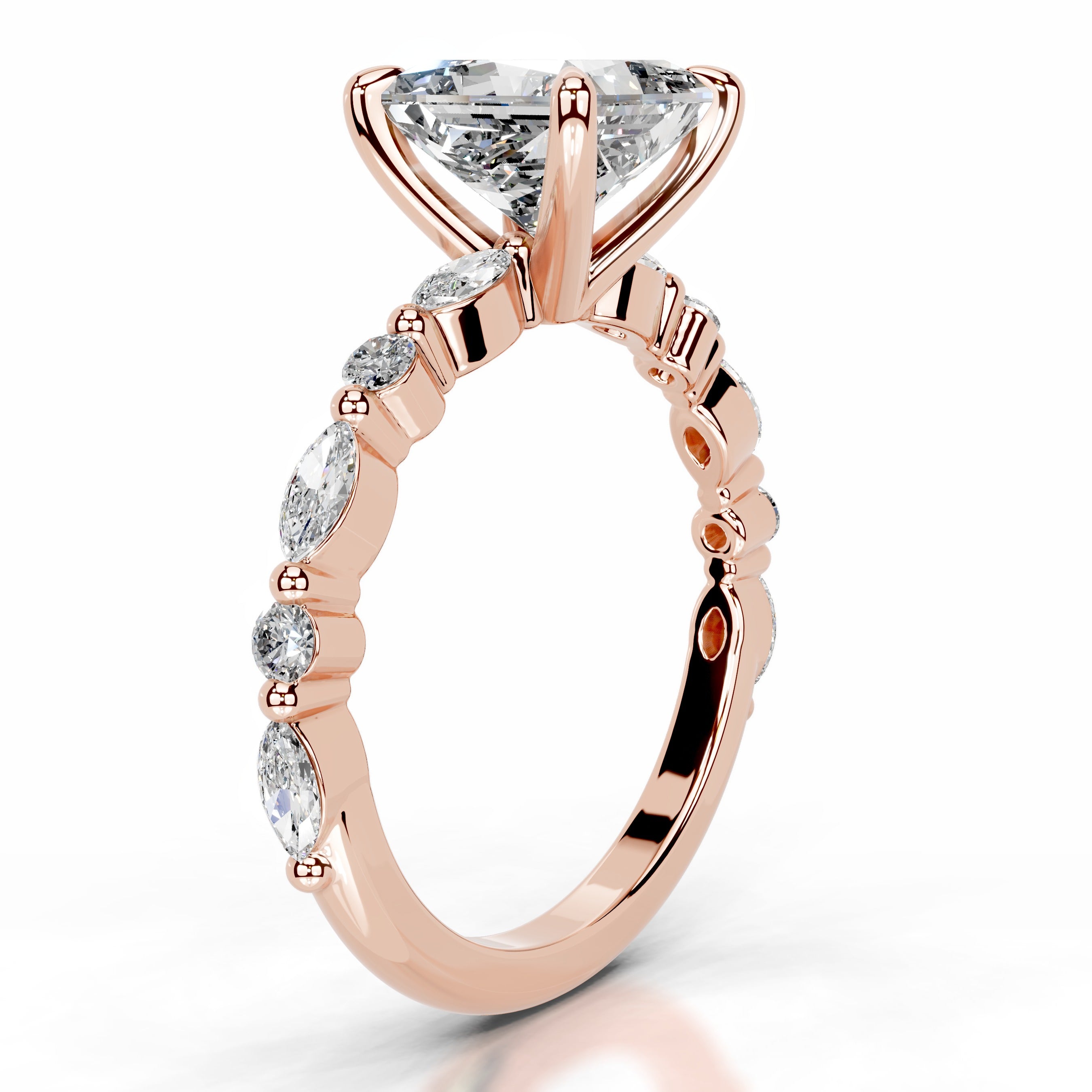 Lagertha Diamond Engagement Ring - 14K Rose Gold