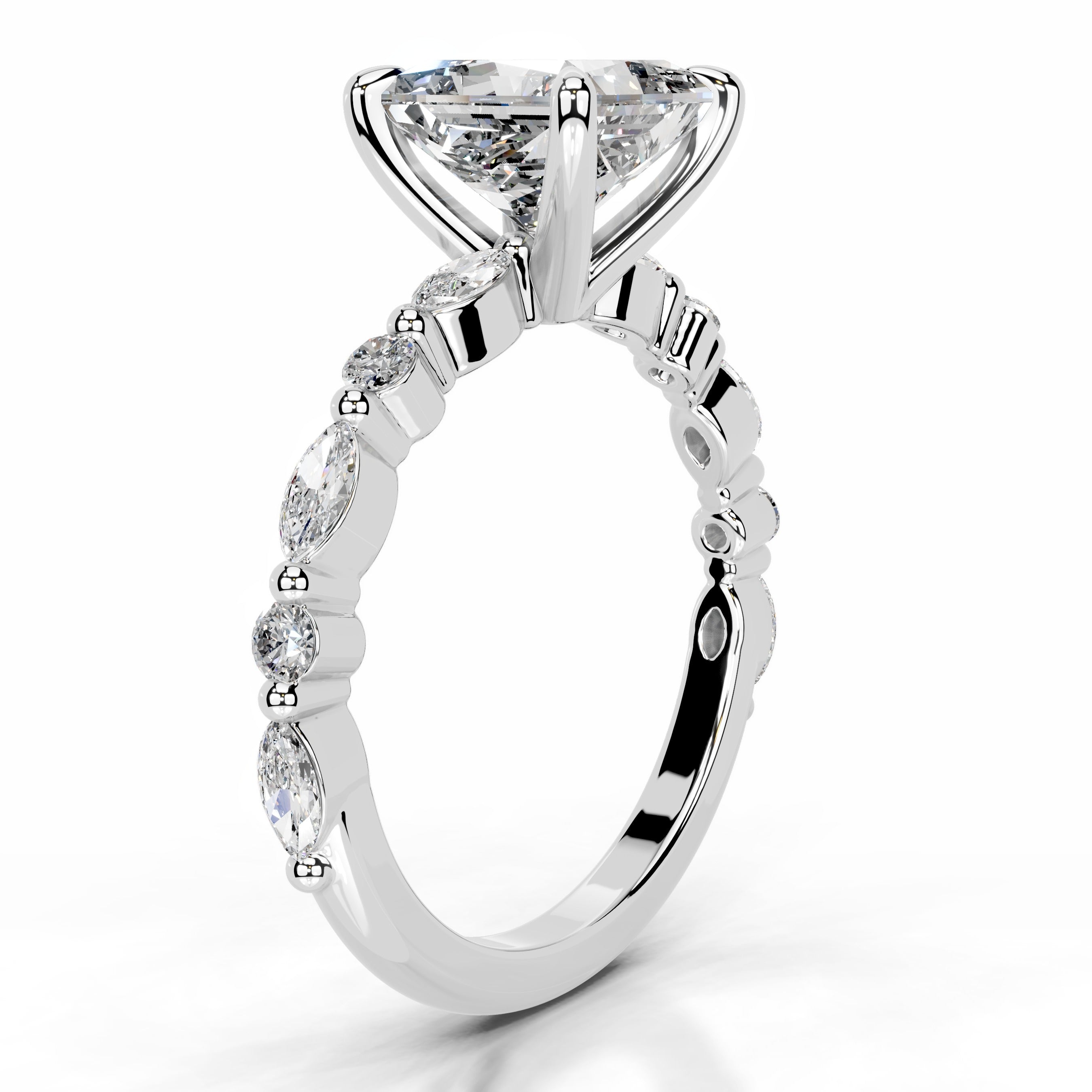 Lagertha Diamond Engagement Ring - 18K White Gold