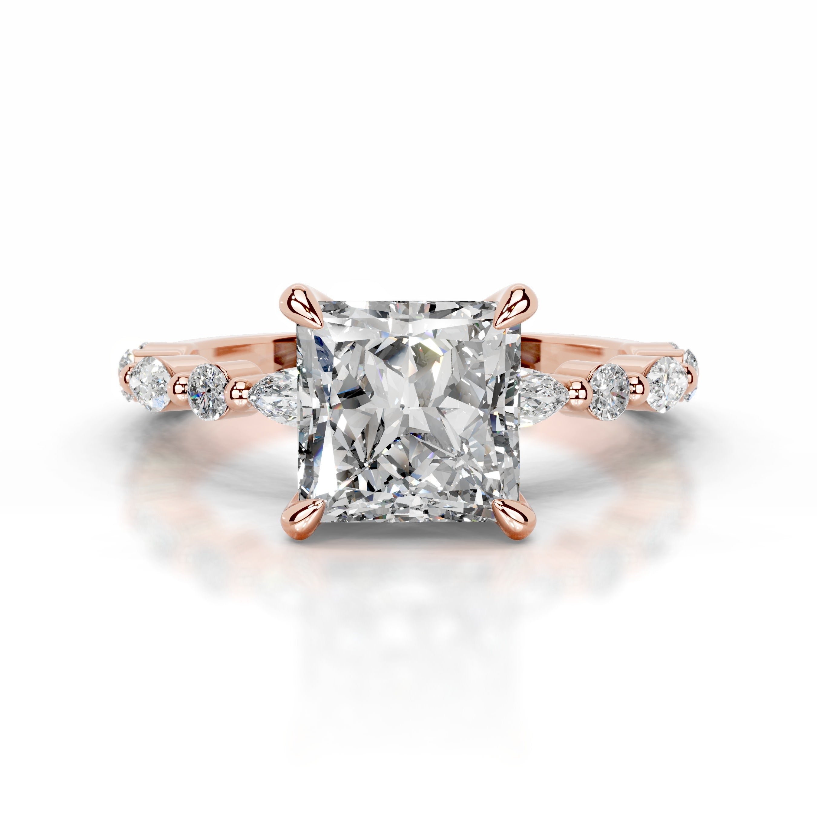 Lagertha Diamond Engagement Ring - 14K Rose Gold