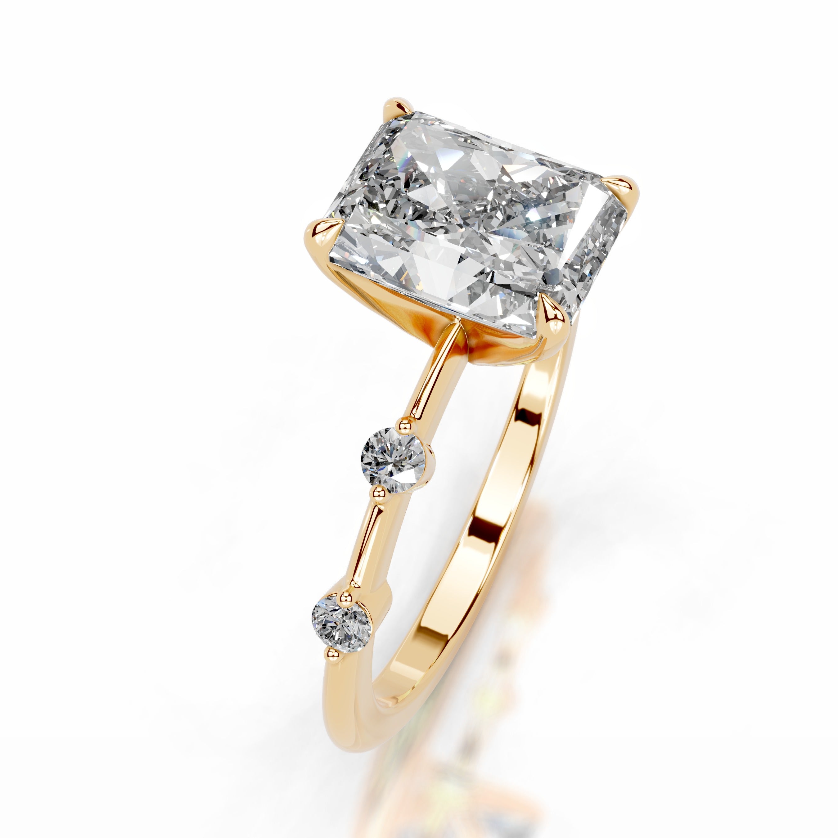 Liv Diamond Engagement Ring - 18K Yellow Gold