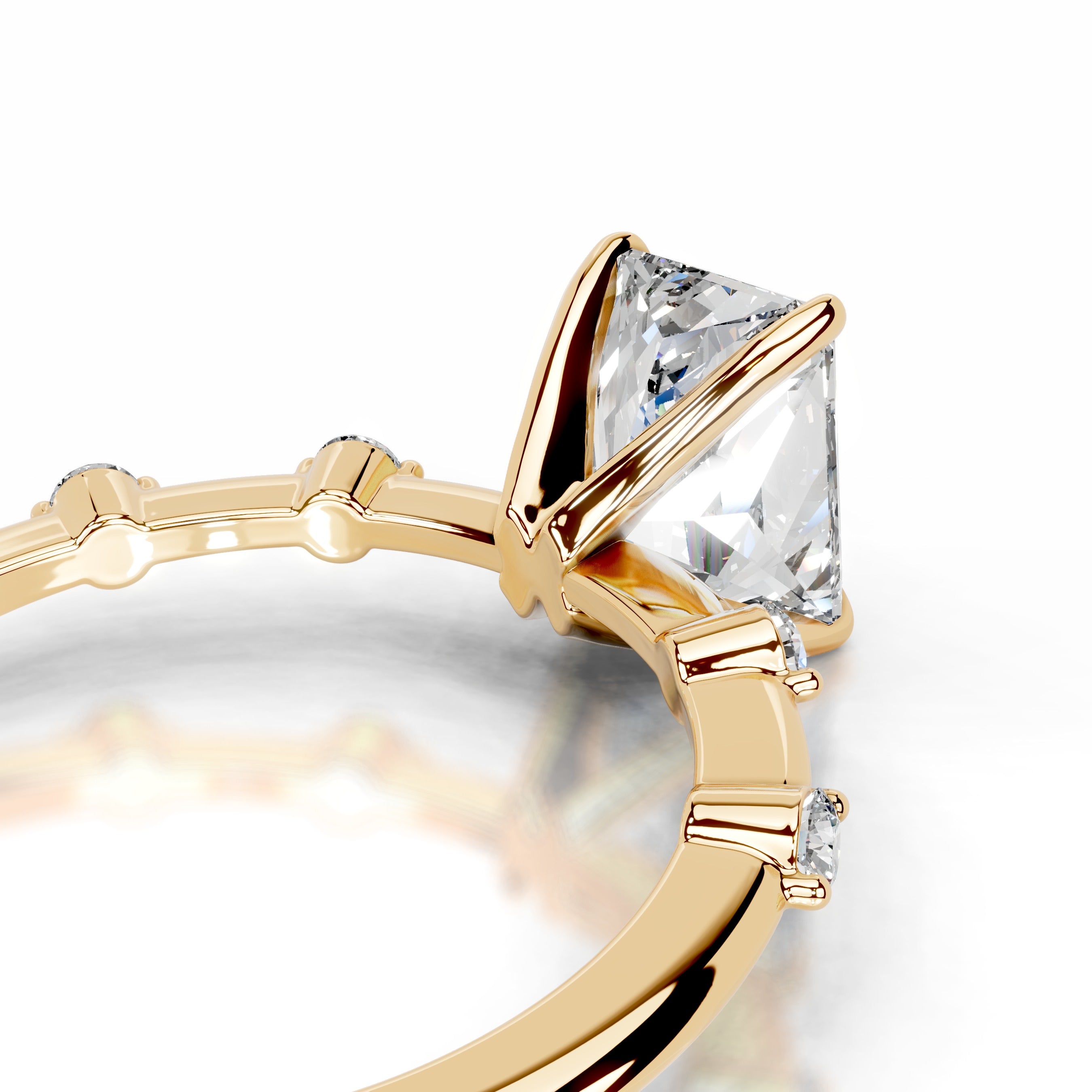 Liv Diamond Engagement Ring - 18K Yellow Gold