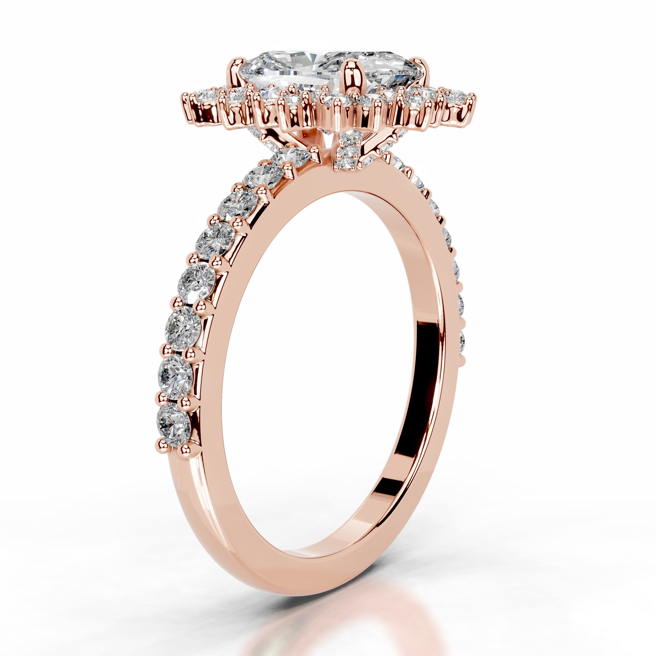 Bodil Diamond Engagement Ring  - 14K Rose Gold