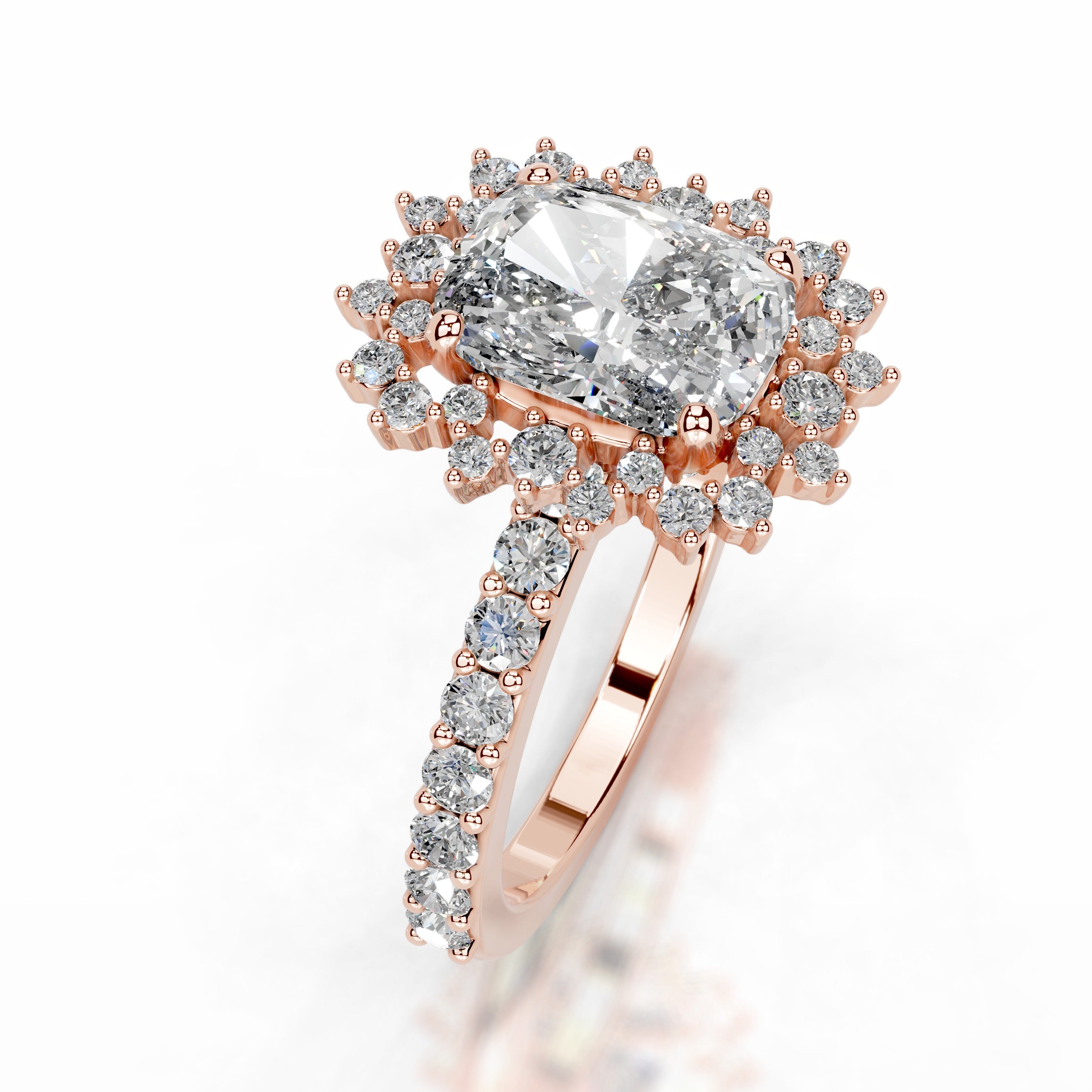 Bodil Diamond Engagement Ring  - 14K Rose Gold