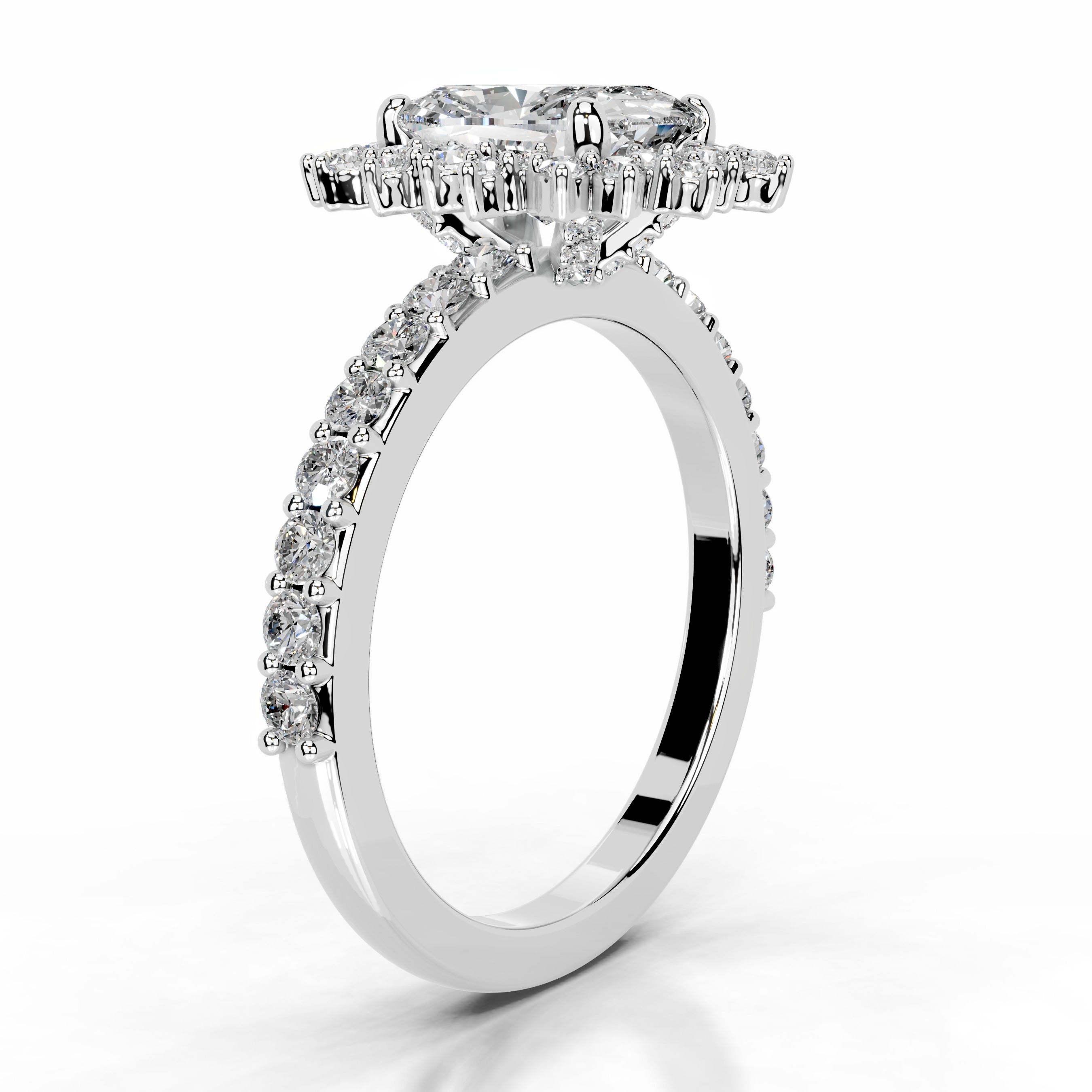 Bodil Diamond Engagement Ring  - 18K White Gold