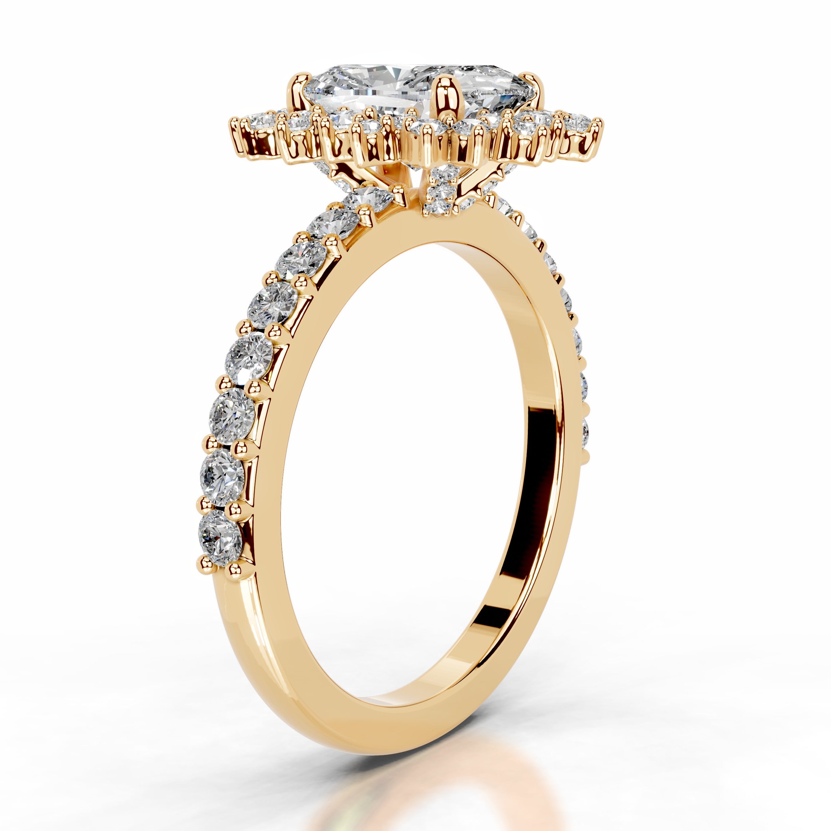 Bodil Diamond Engagement Ring  - 18K Yellow Gold