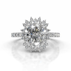 Bodil Diamond Engagement Ring - 18K White Gold