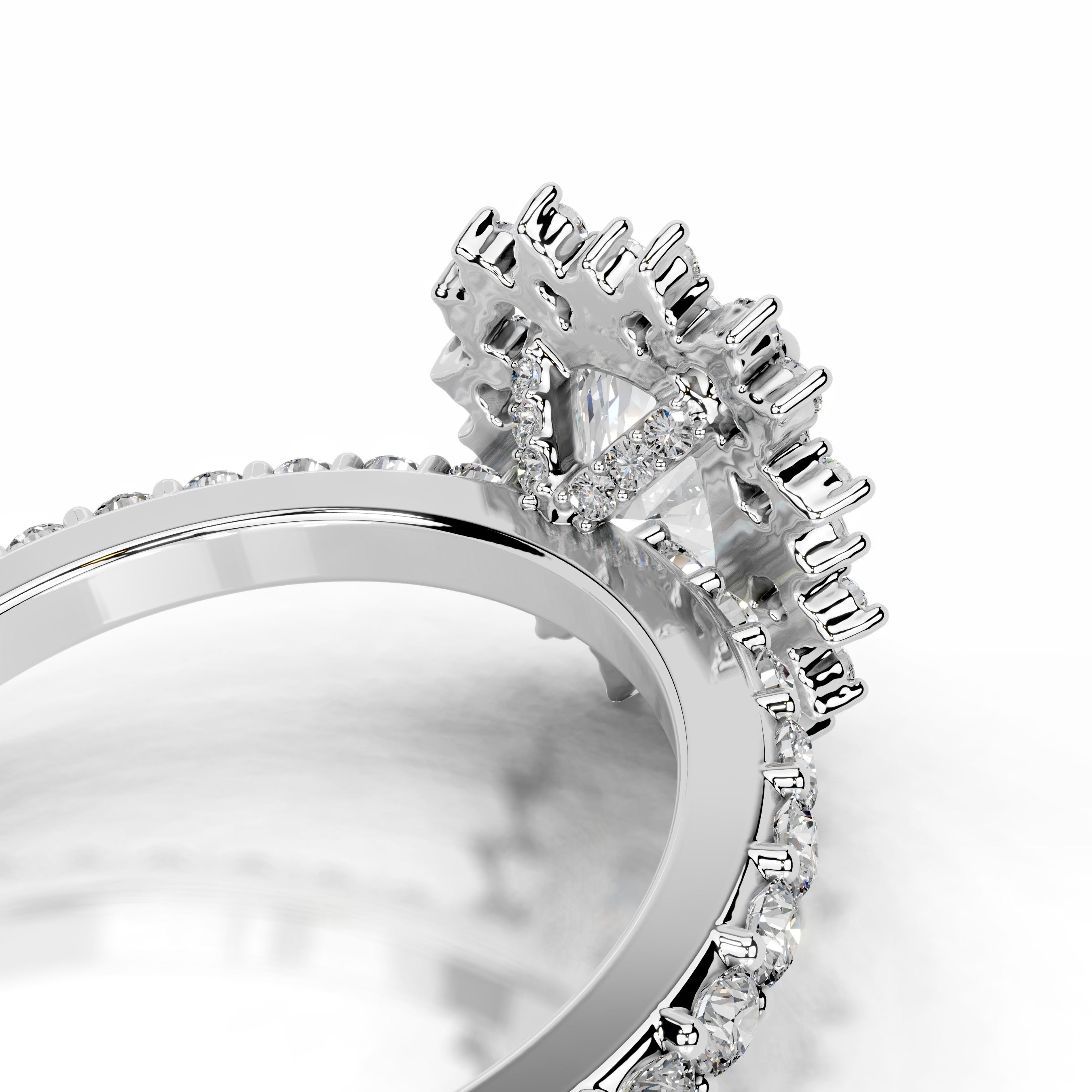 Bodil Diamond Engagement Ring  - 14K White Gold