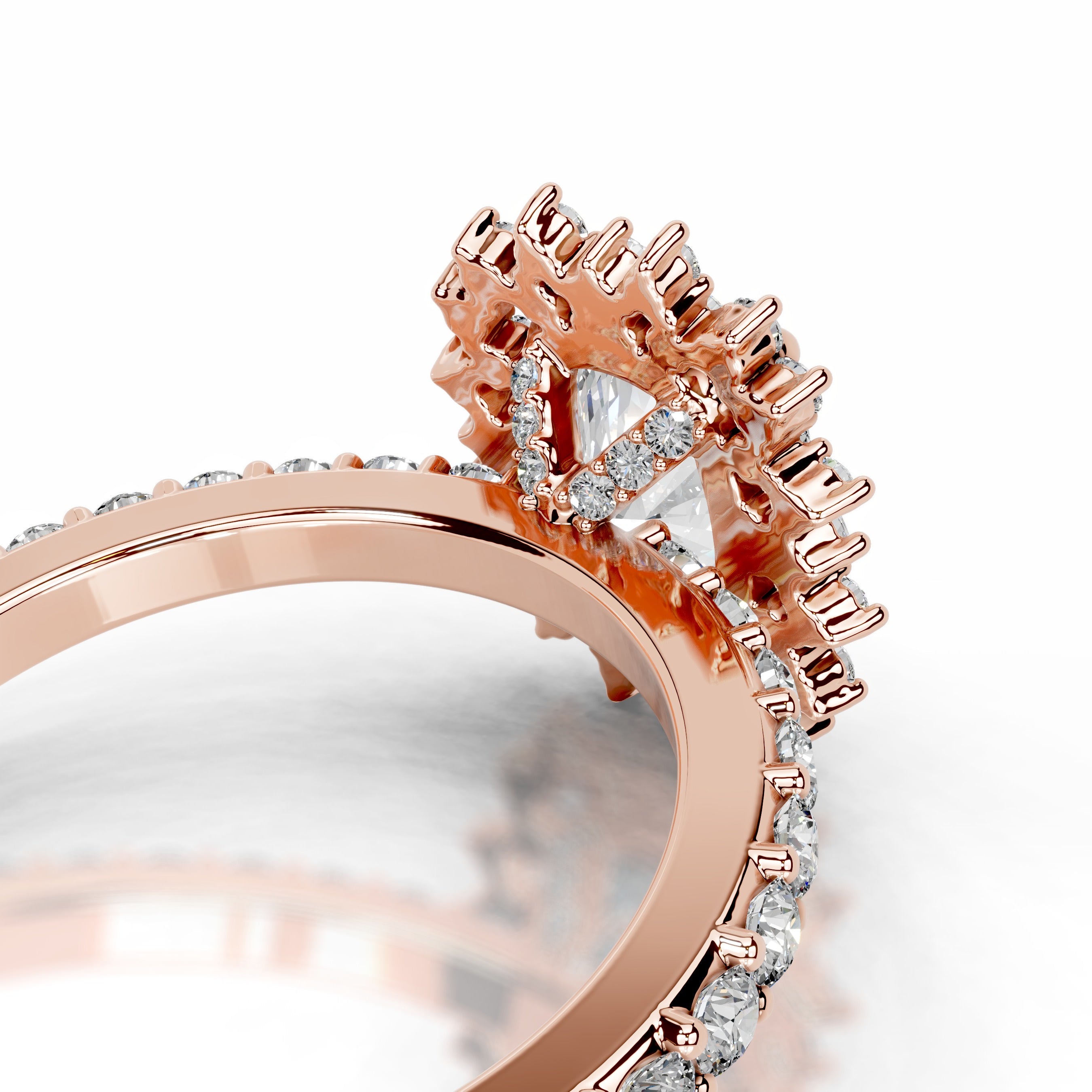 Bodil Diamond Engagement Ring  - 14K Rose Gold