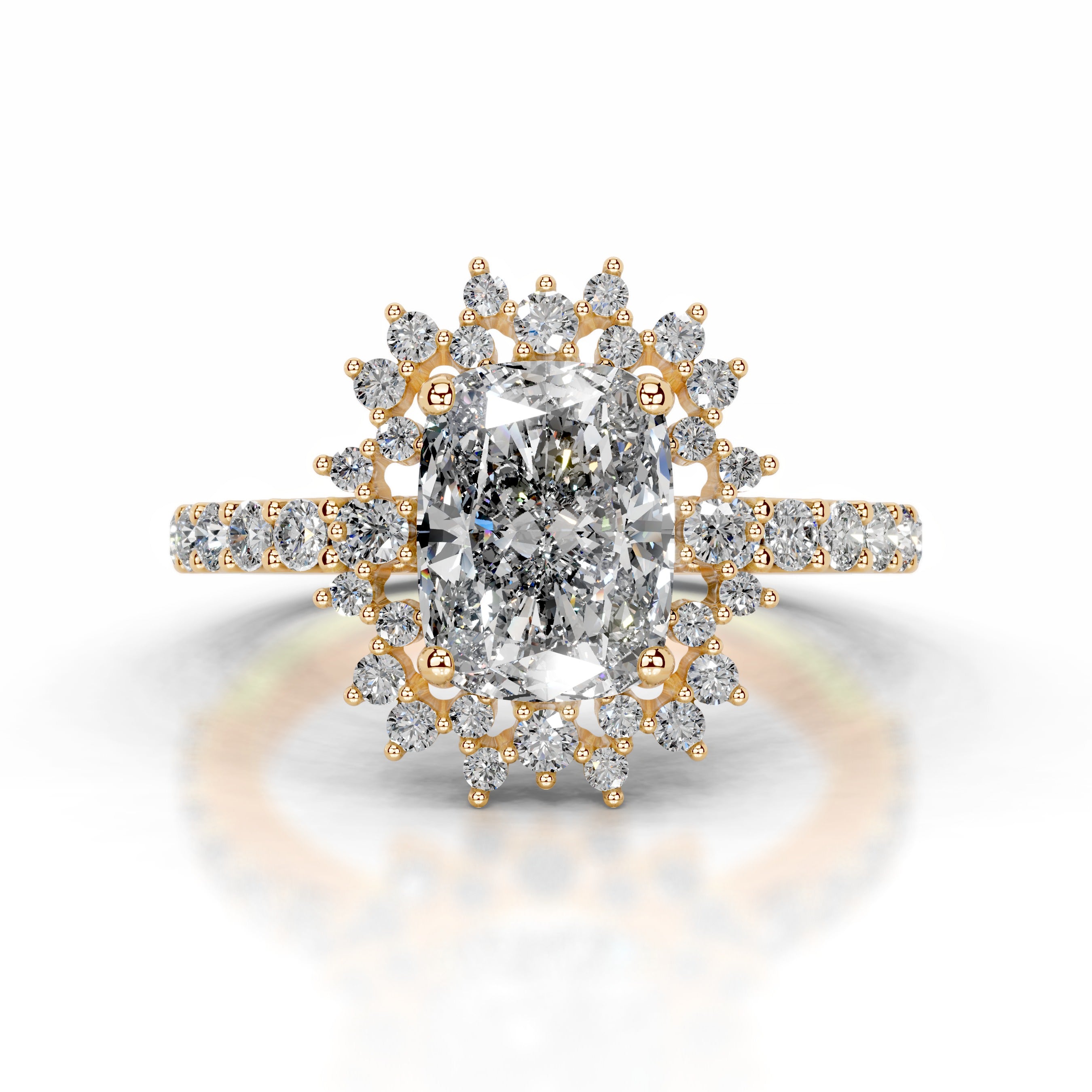 Bodil Diamond Engagement Ring  - 18K Yellow Gold