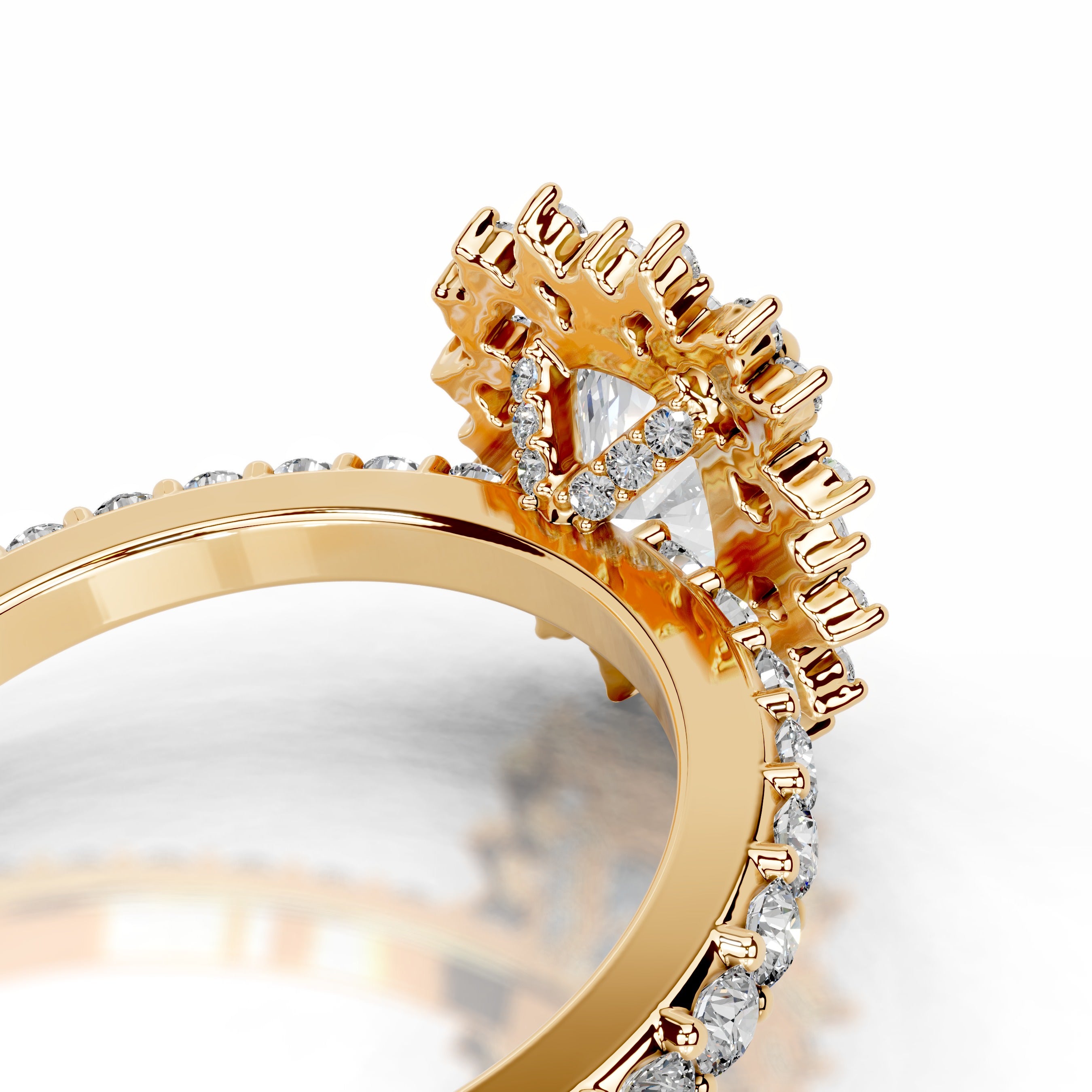 Bodil Diamond Engagement Ring  - 18K Yellow Gold