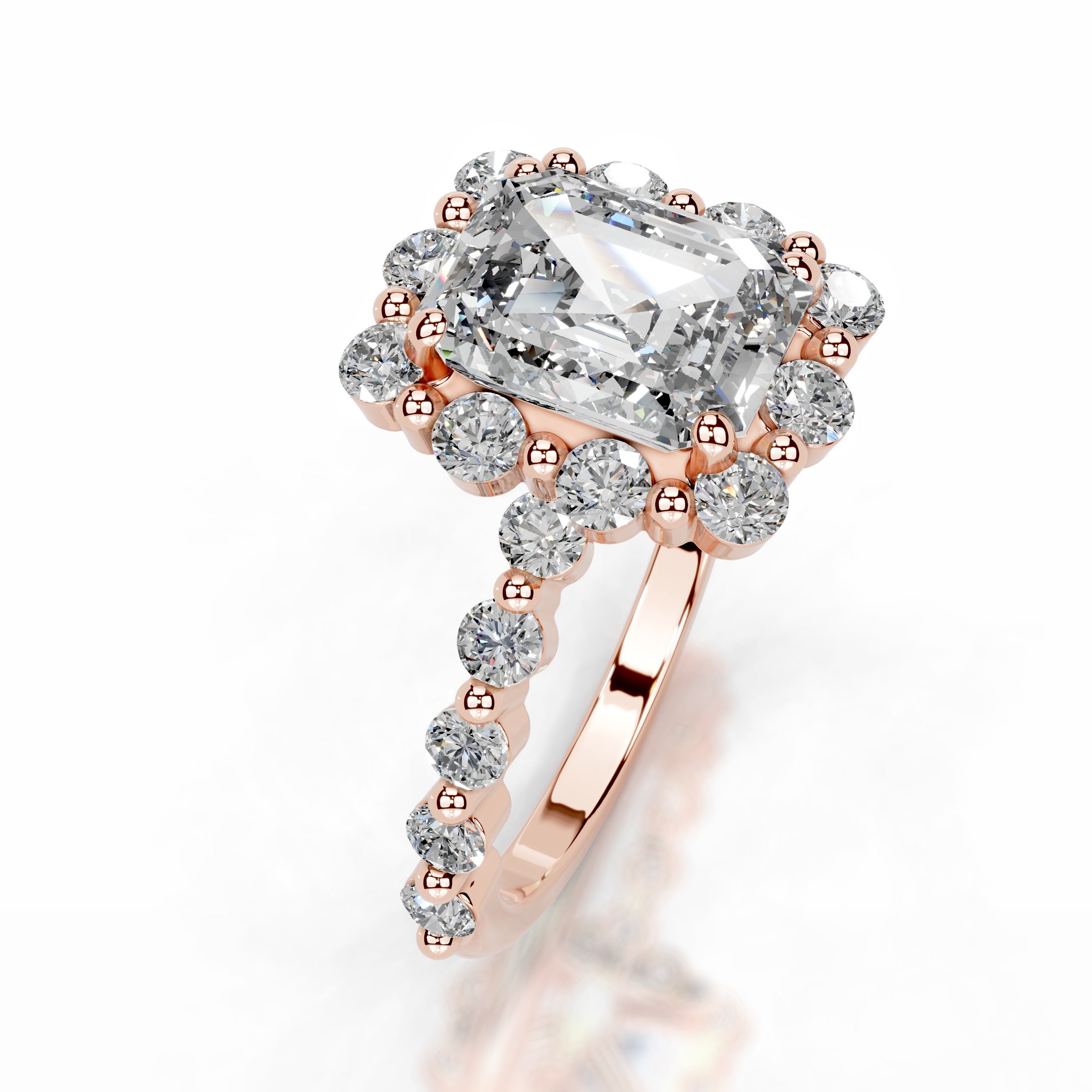 Nels Diamond Engagement Ring - 14K Rose Gold