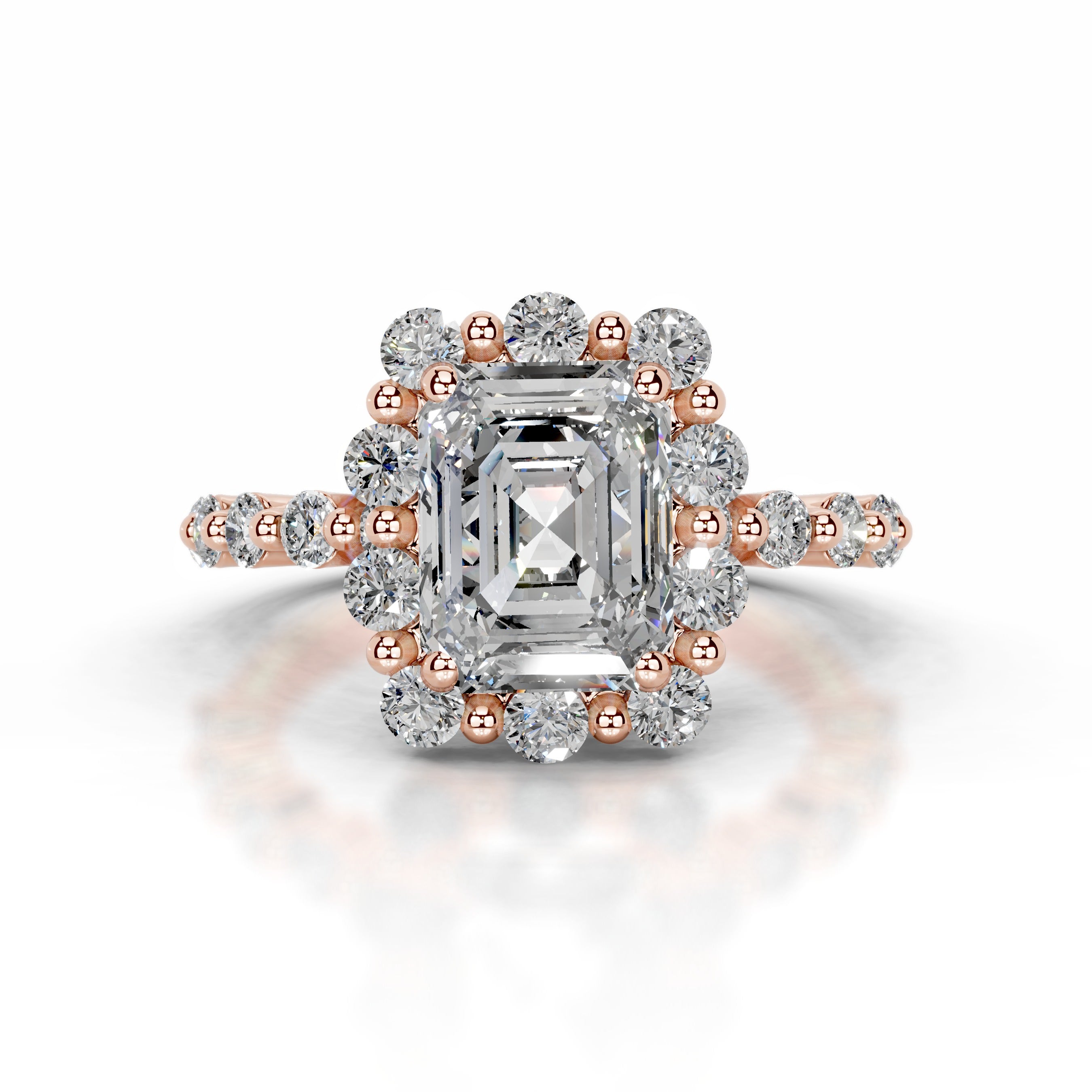 Nels Diamond Engagement Ring - 14K Rose Gold