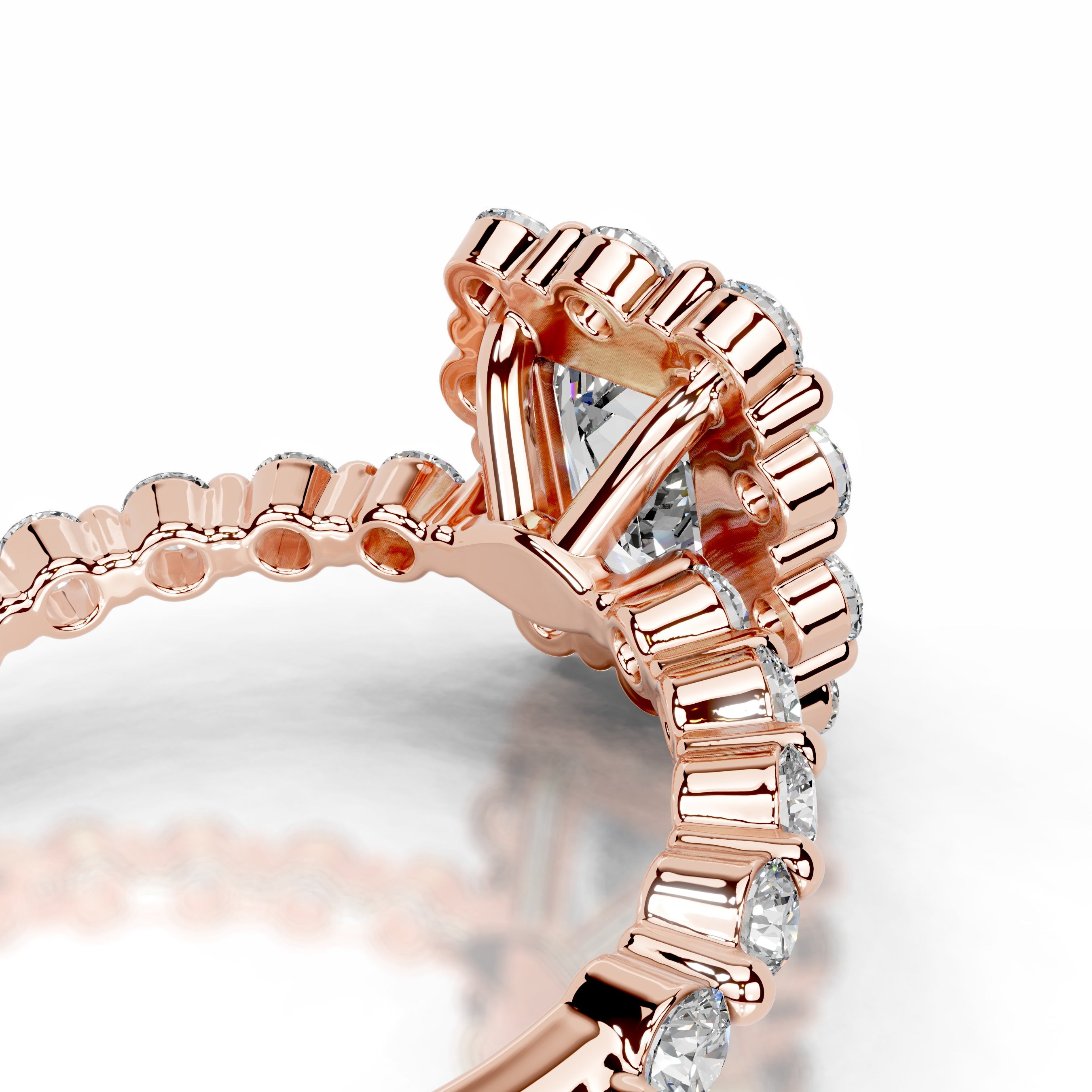 Nels Diamond Engagement Ring - 14K Rose Gold