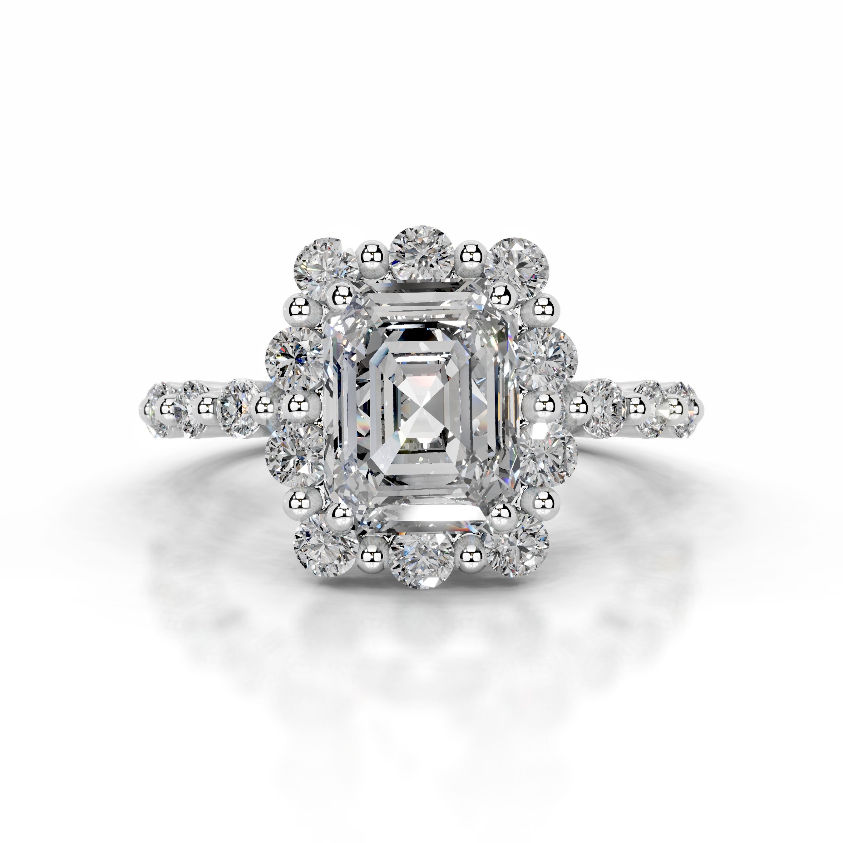 Nels Diamond Engagement Ring - 18K White Gold