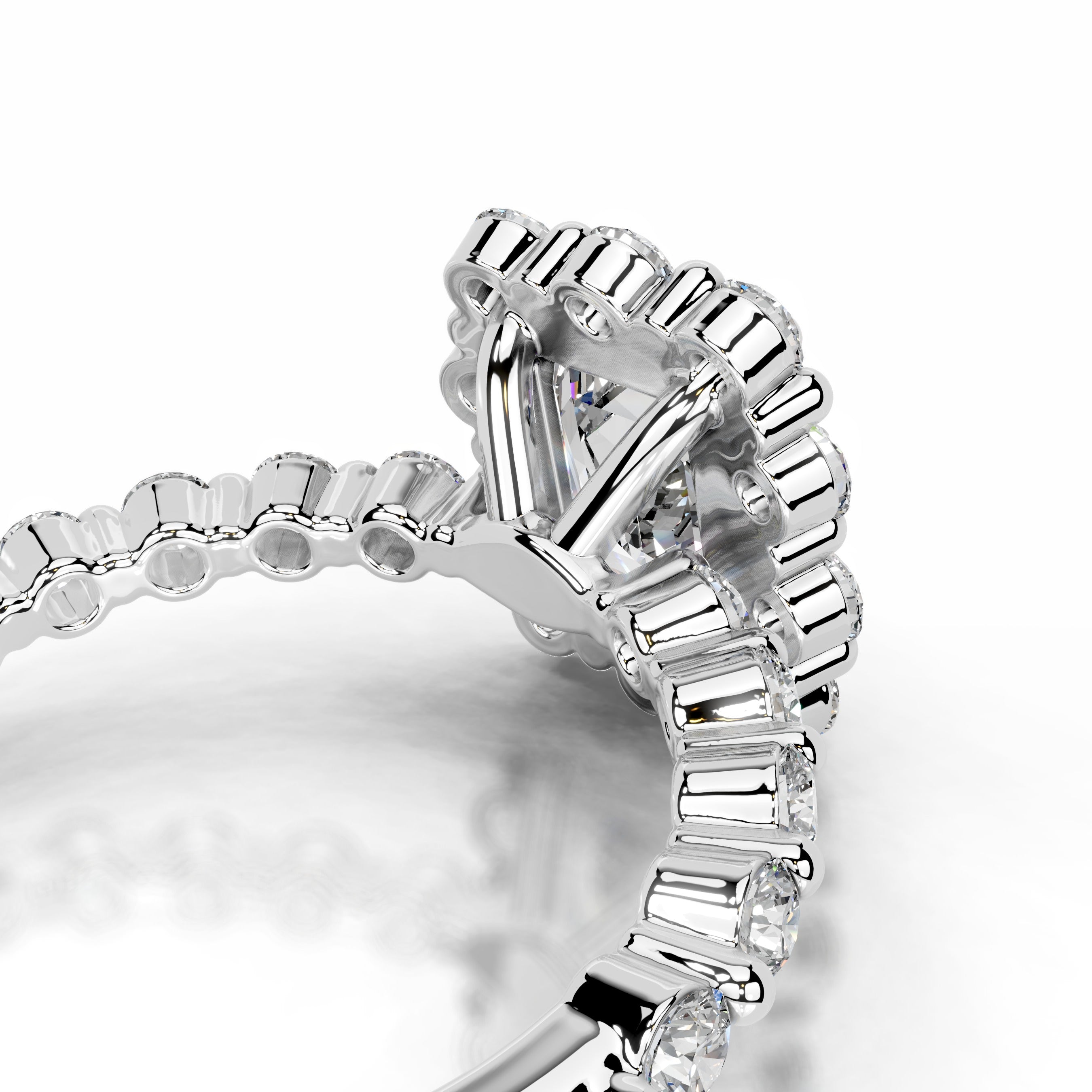 Nels Diamond Engagement Ring - 14 White Gold