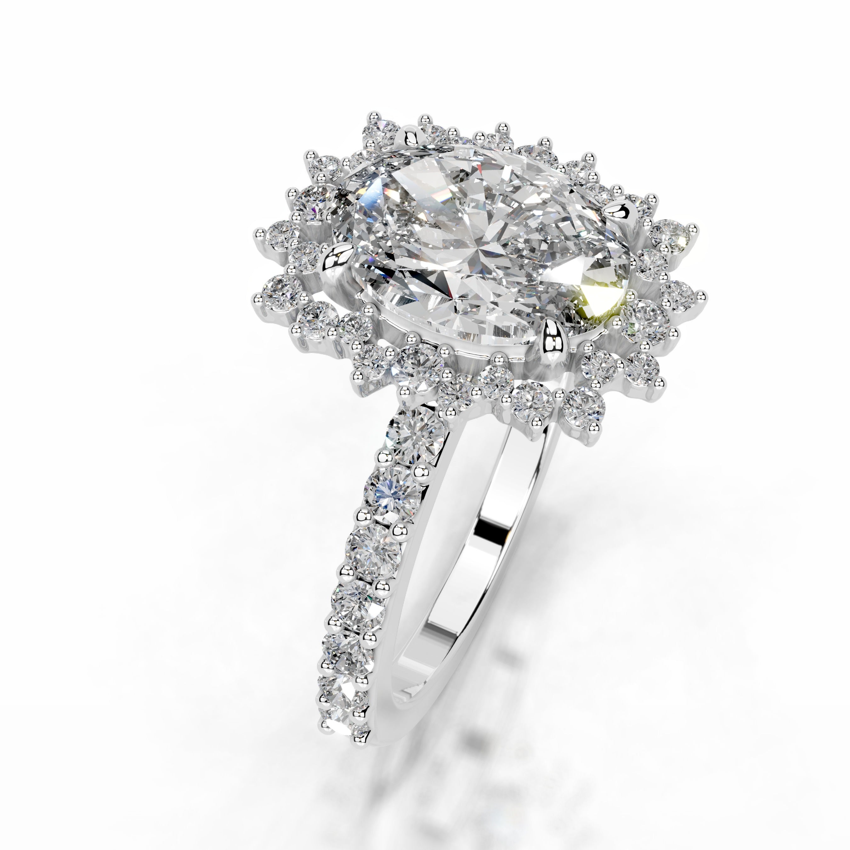 Gertrud Diamond Engagement Ring - 14K White Gold