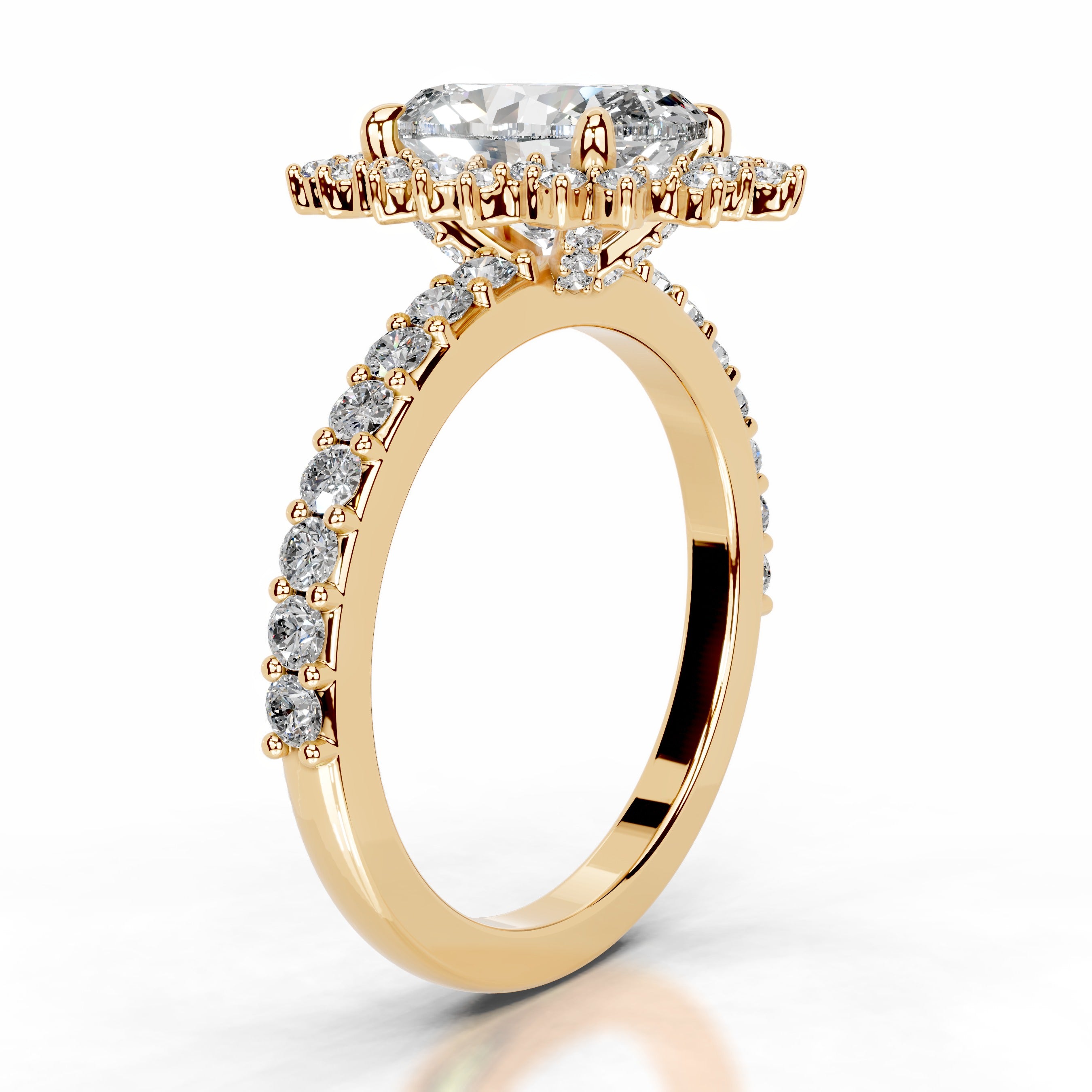 Gertrud Diamond Engagement Ring - 18K Yellow Gold