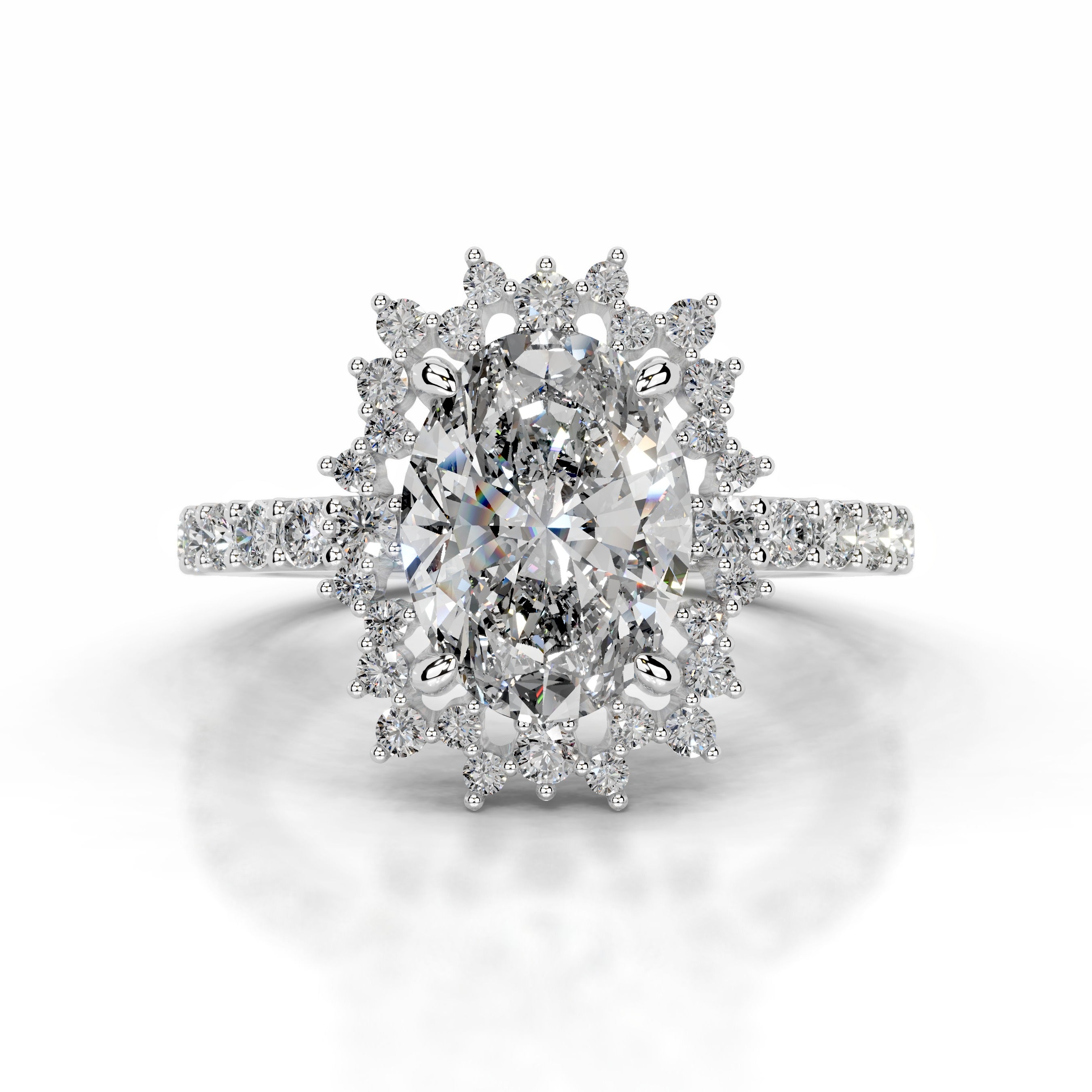 Gertrud Diamond Engagement Ring - Platinum