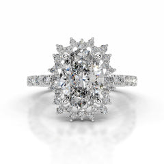 Gertrud Diamond Engagement Ring - 14K White Gold