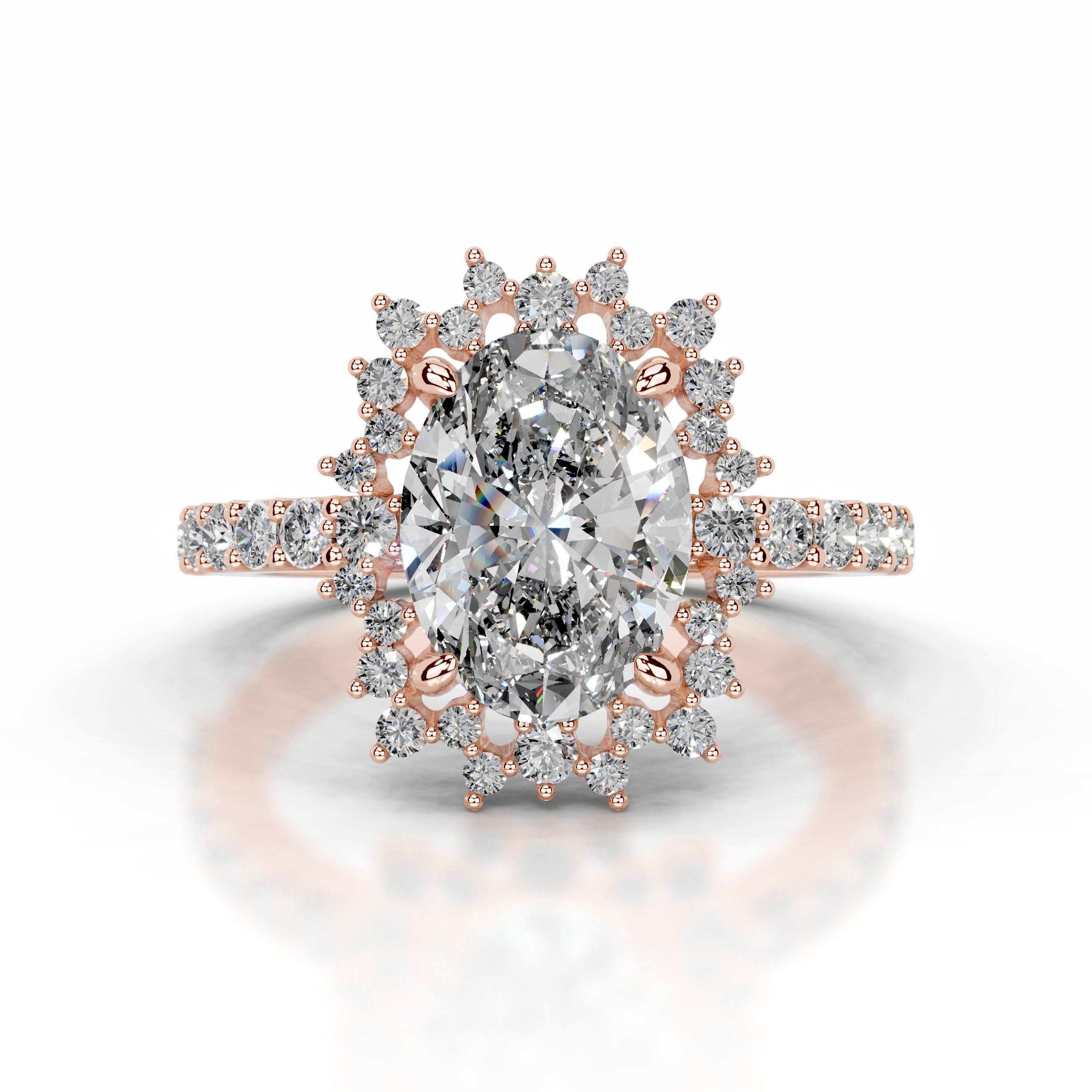 Gertrud Diamond Engagement Ring - 14K Rose Gold