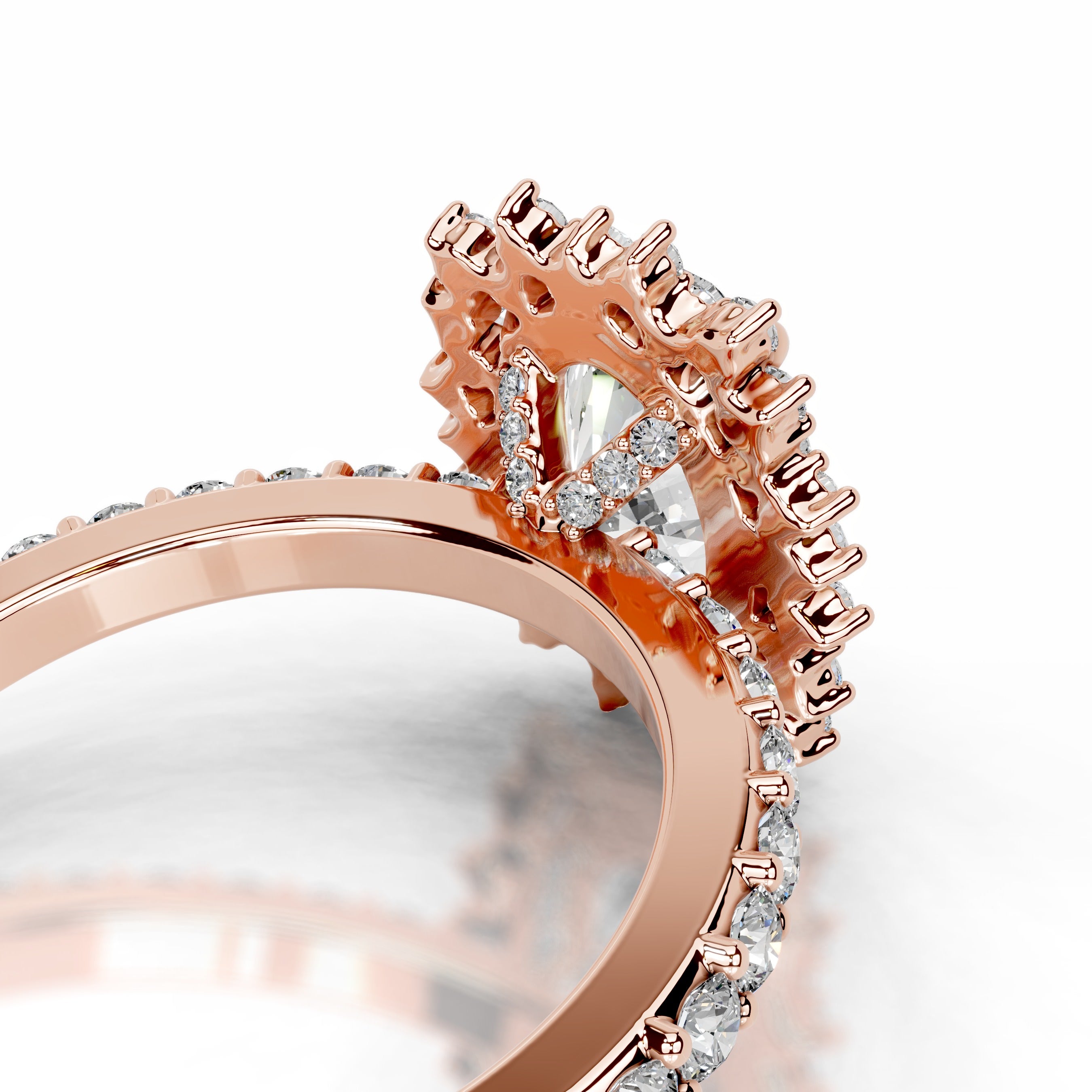 Gertrud Diamond Engagement Ring - 14K Rose Gold