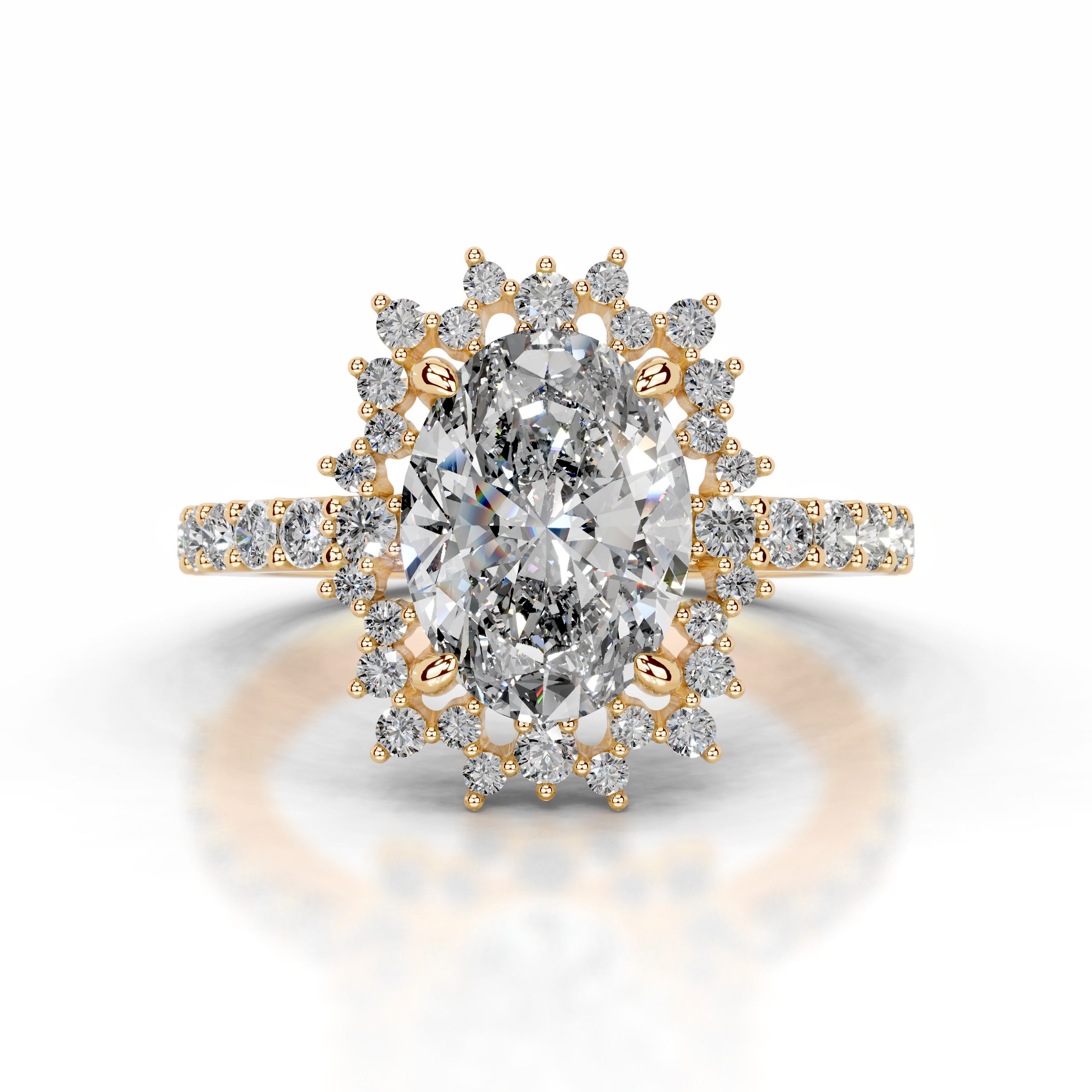 Gertrud Diamond Engagement Ring - 18K Yellow Gold