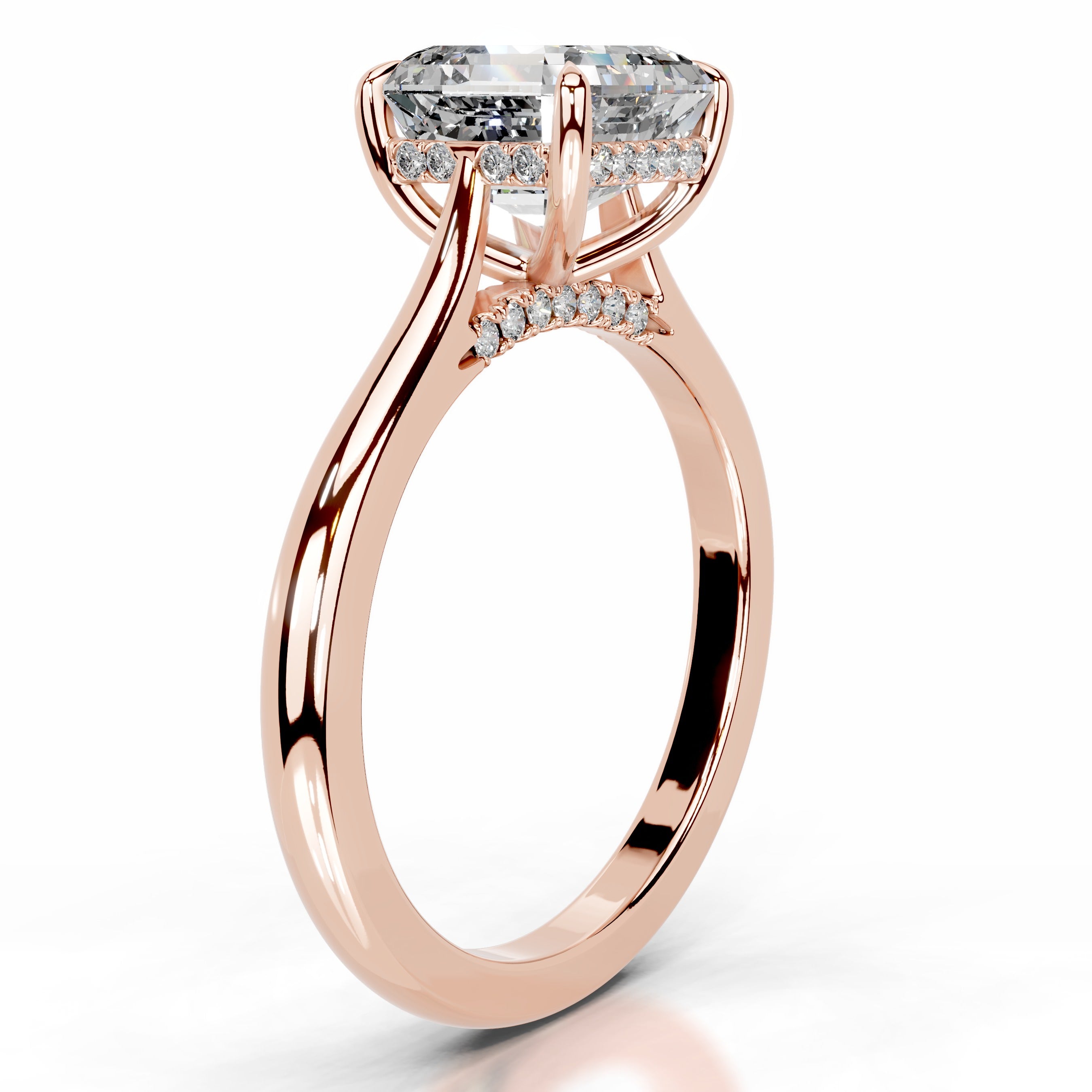 Hilda Diamond Engagement Ring - 14K Rose Gold