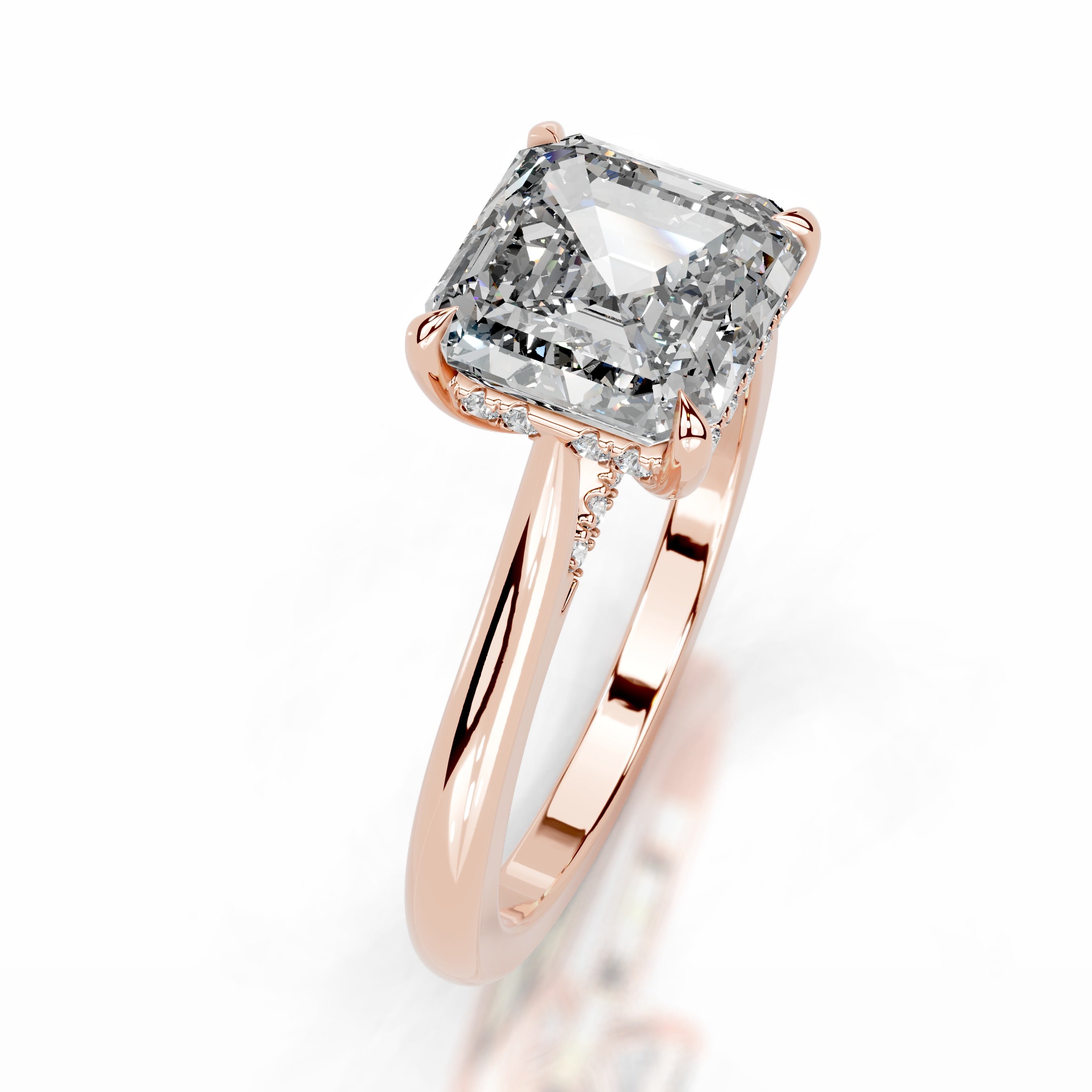 Hilda Diamond Engagement Ring - 14K Rose Gold