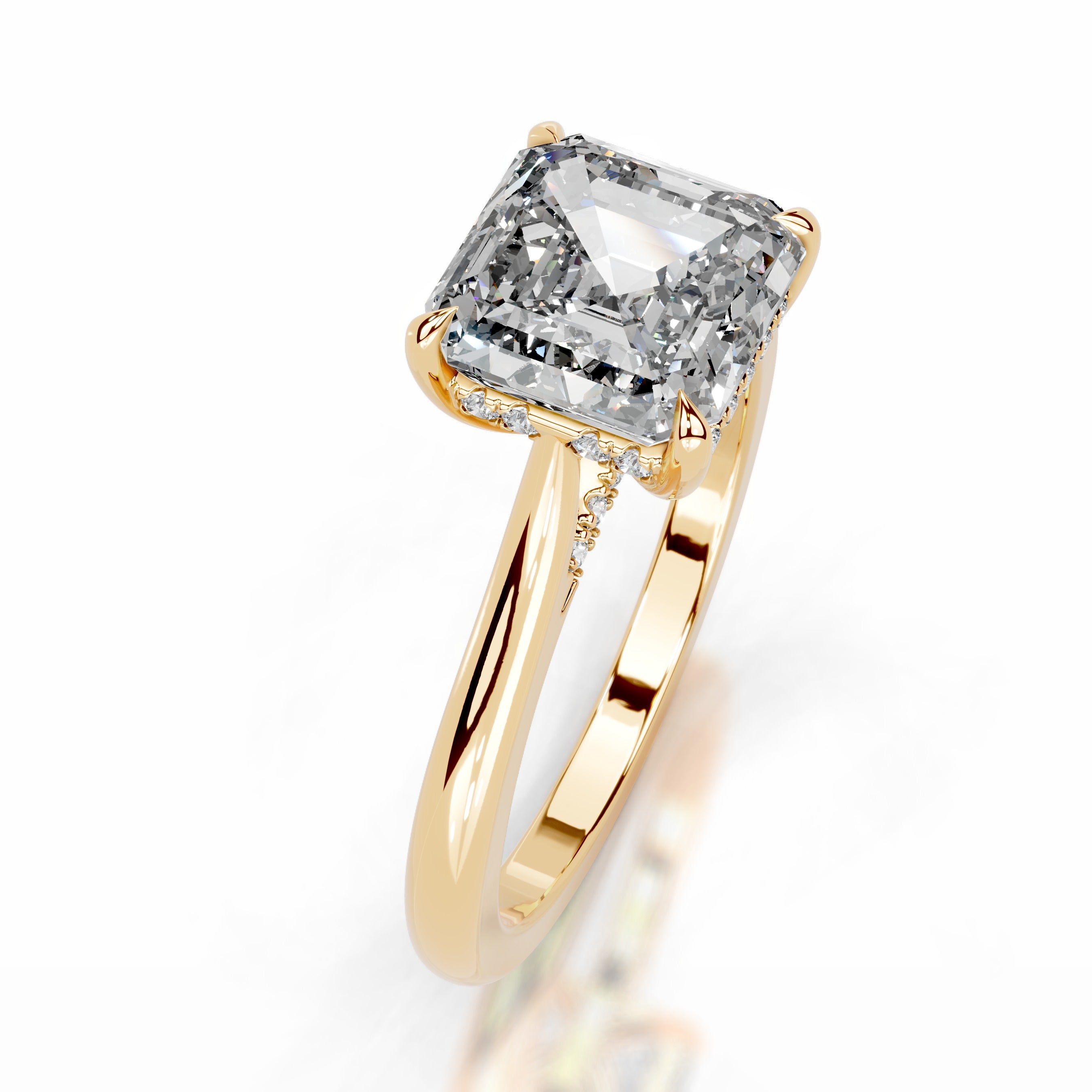 Hilda Diamond Engagement Ring - 18K Yellow Gold