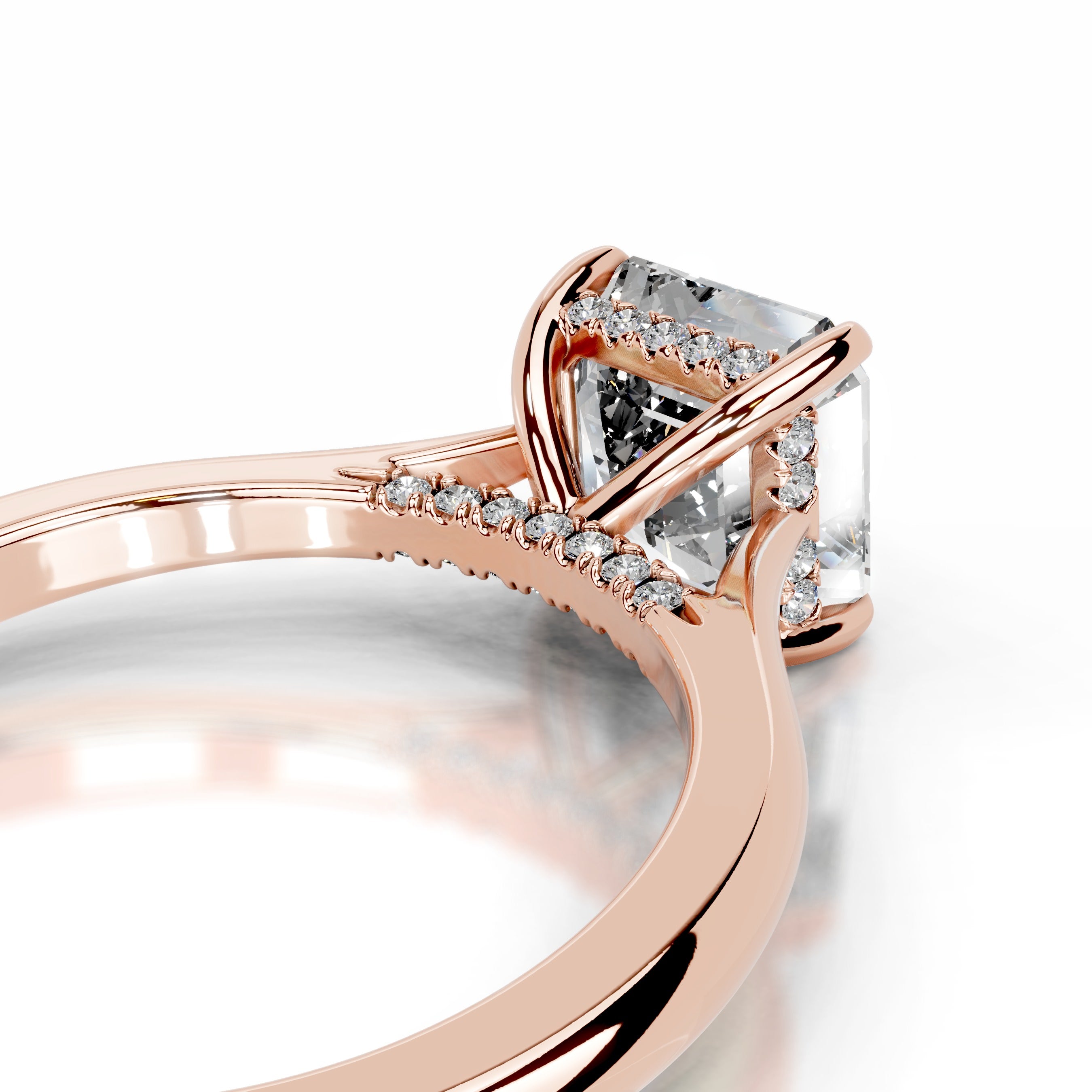 Hilda Diamond Engagement Ring - 14K Rose Gold