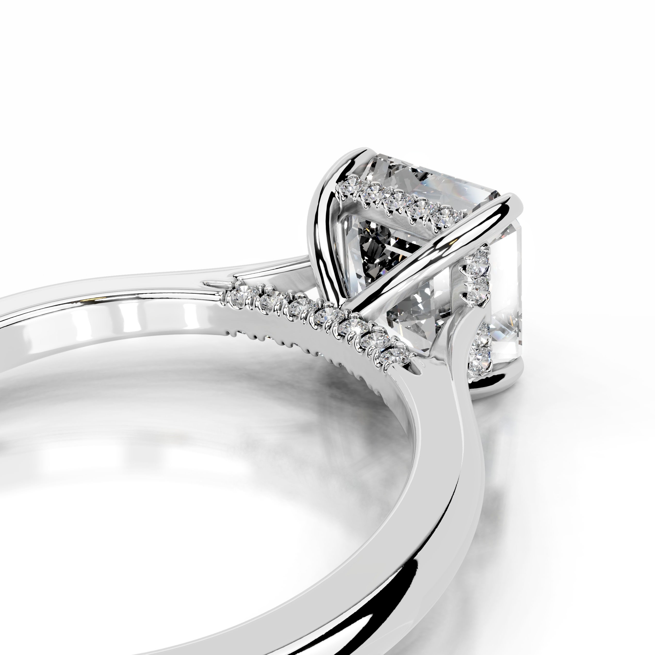 Hilda Diamond Engagement Ring - 18K White Gold