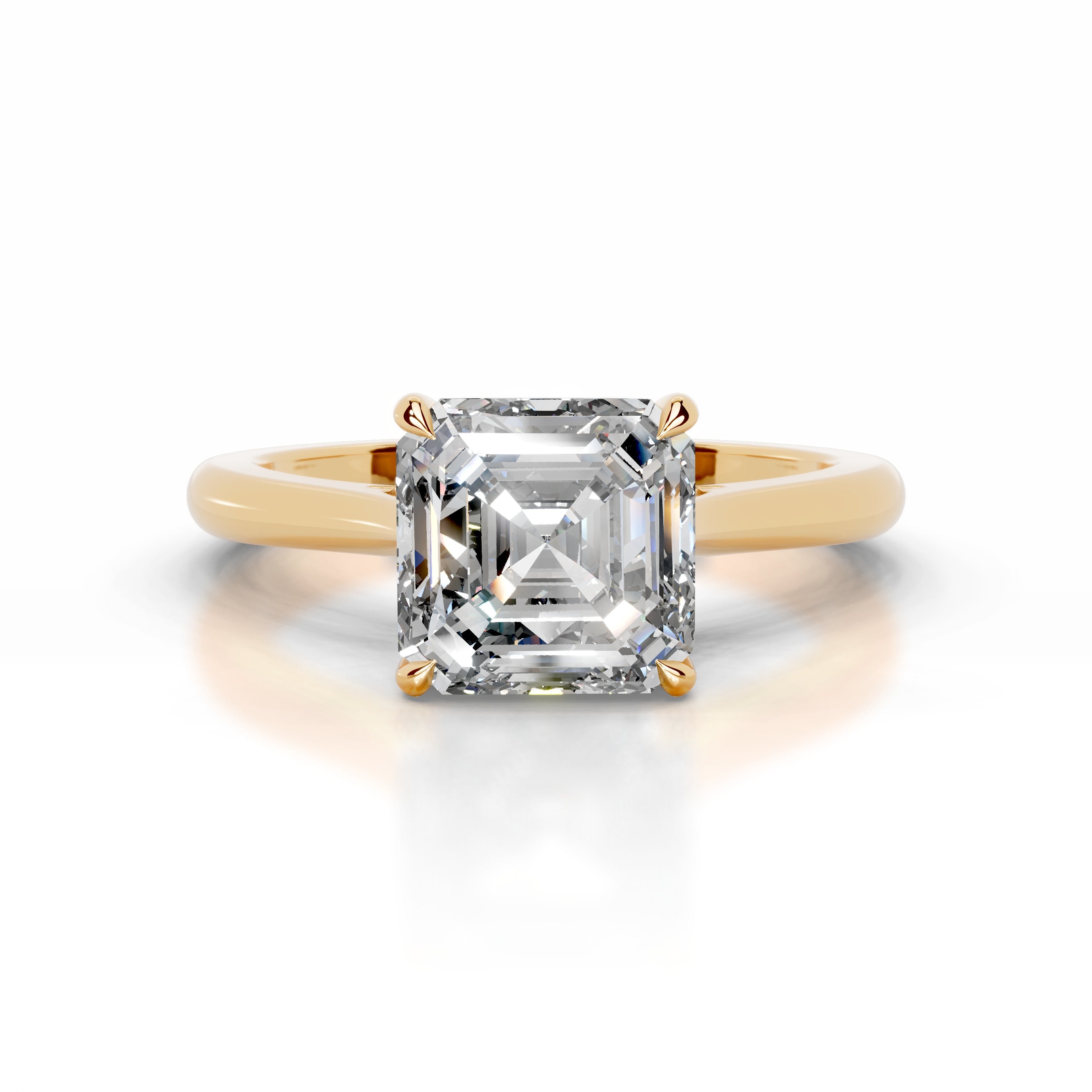 Hilda Diamond Engagement Ring - 18K Yellow Gold