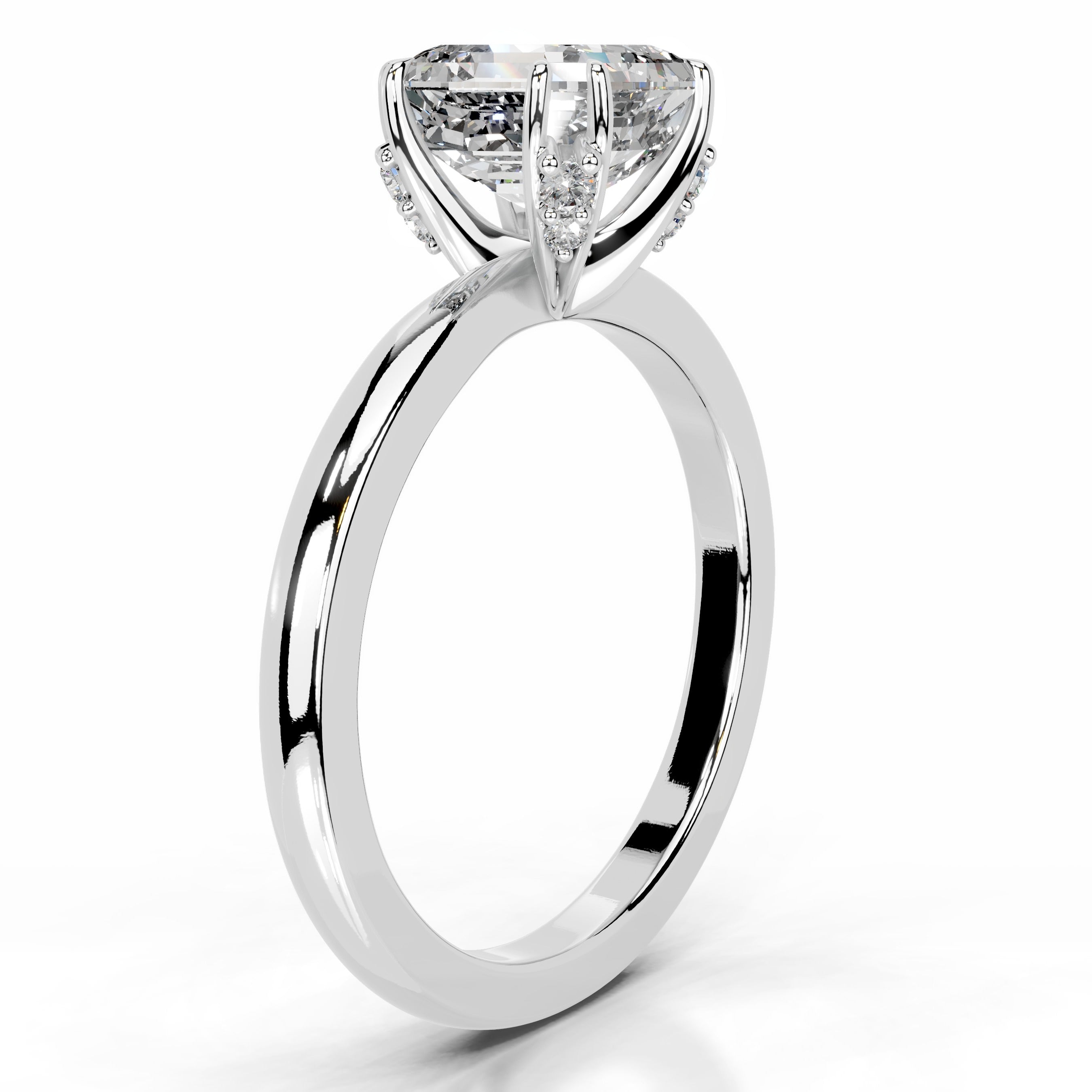 Torvi Diamond Engagement Ring - 18K White Gold