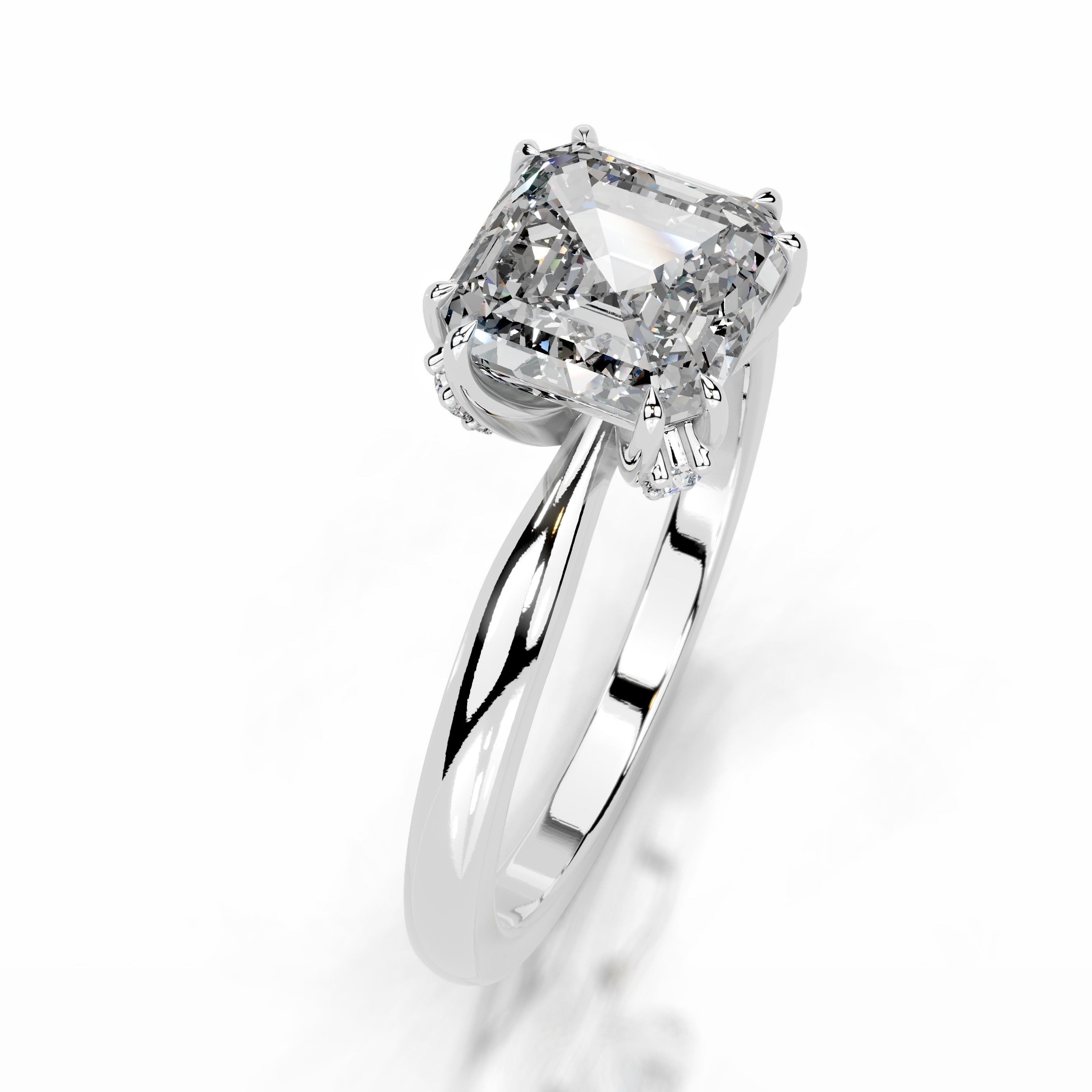 Torvi Diamond Engagement Ring - 18K White Gold