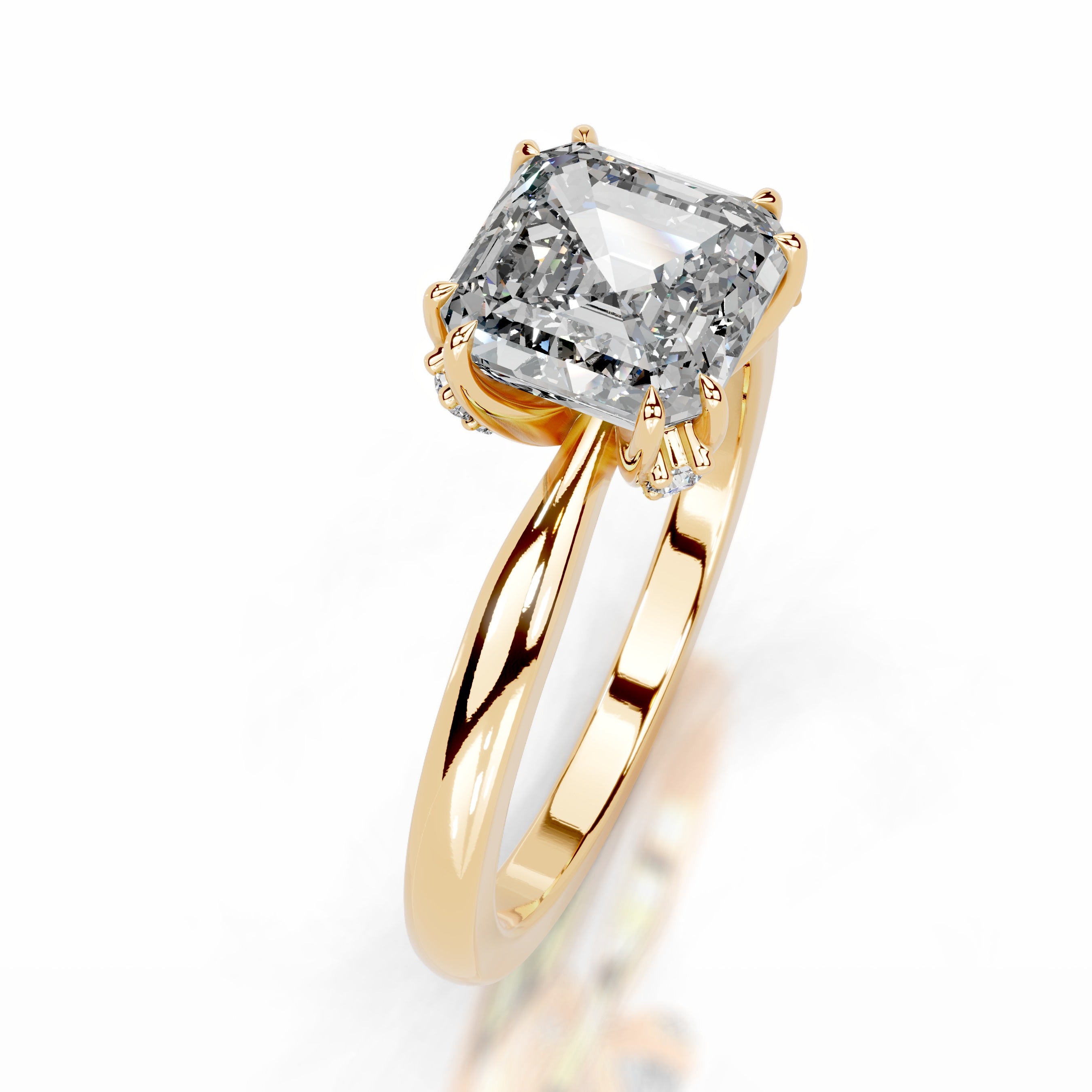 Torvi Diamond Engagement Ring - 18K Yellow Gold