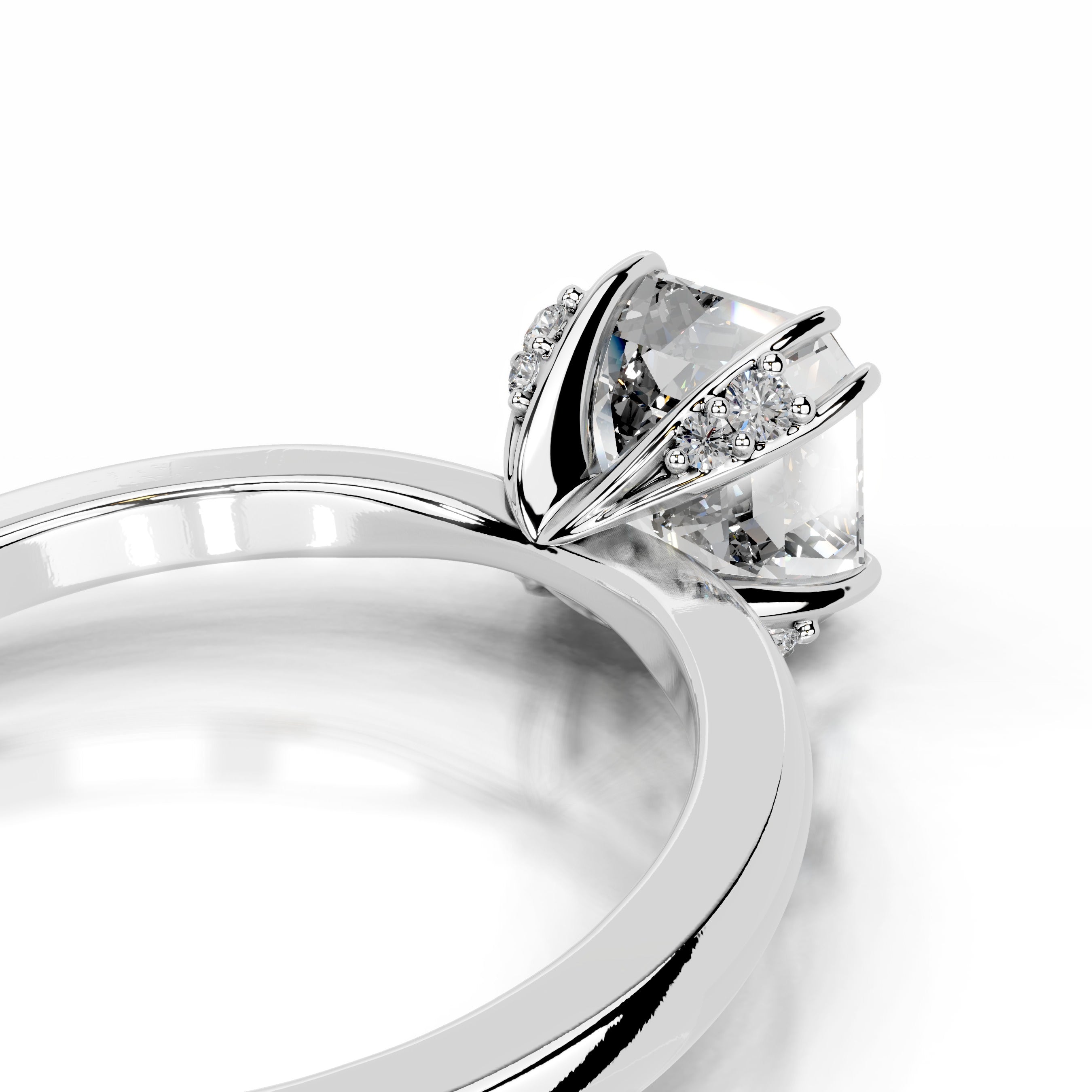 Torvi Diamond Engagement Ring - 18K White Gold