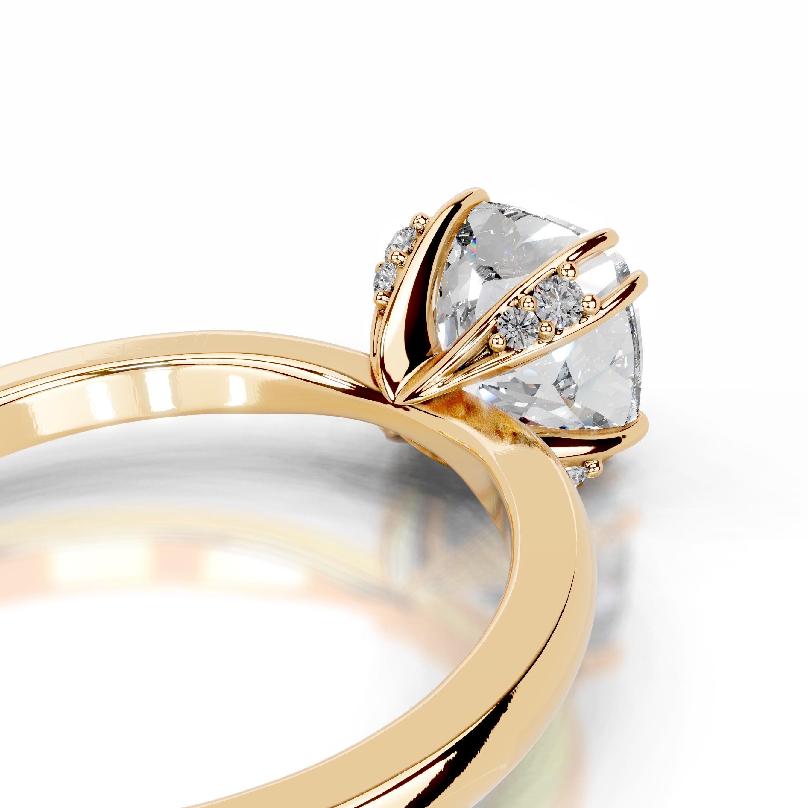 Andora Diamond Engagement Ring  - 18K Yellow Gold