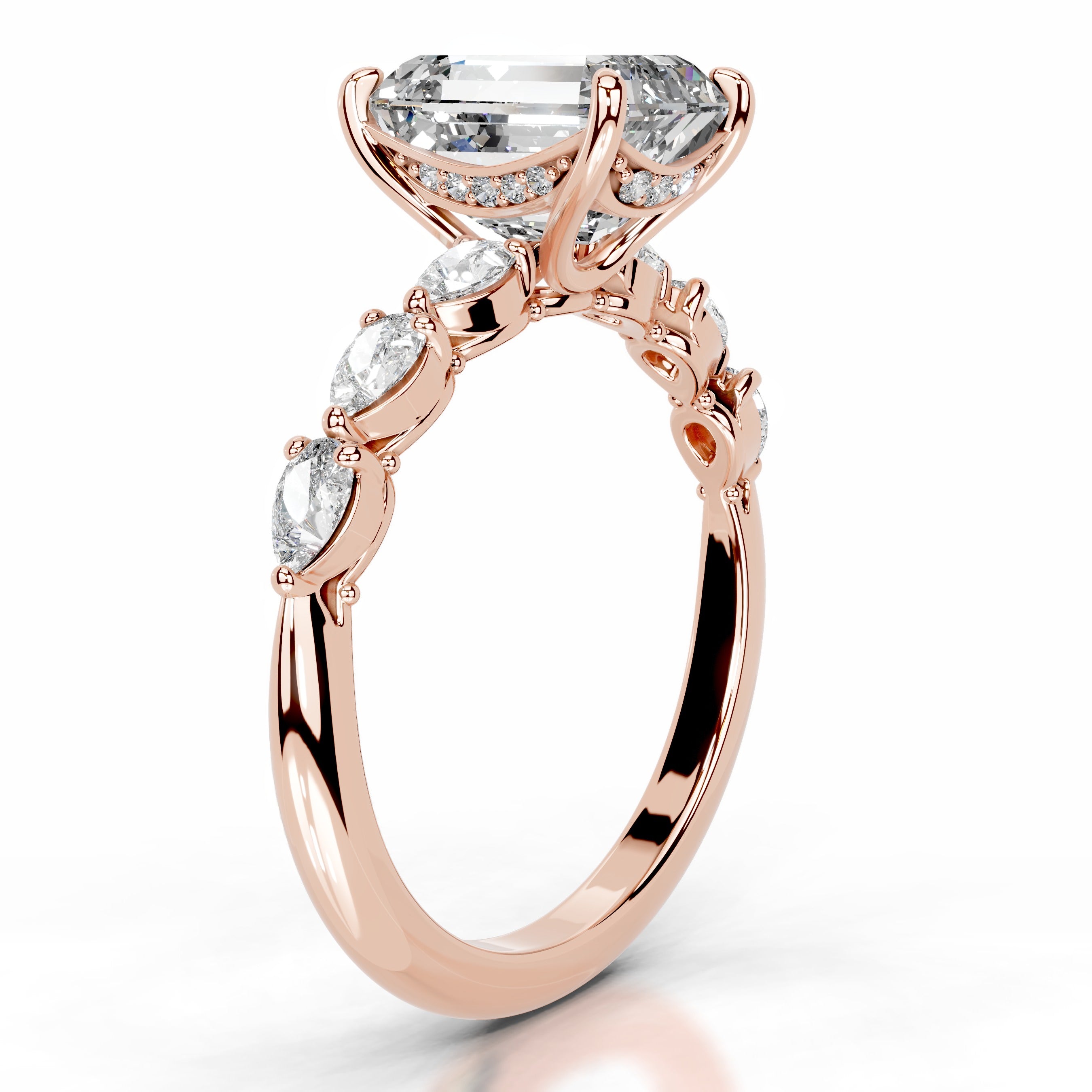 Alinta Diamond Engagement Ring - 14K Rose Gold