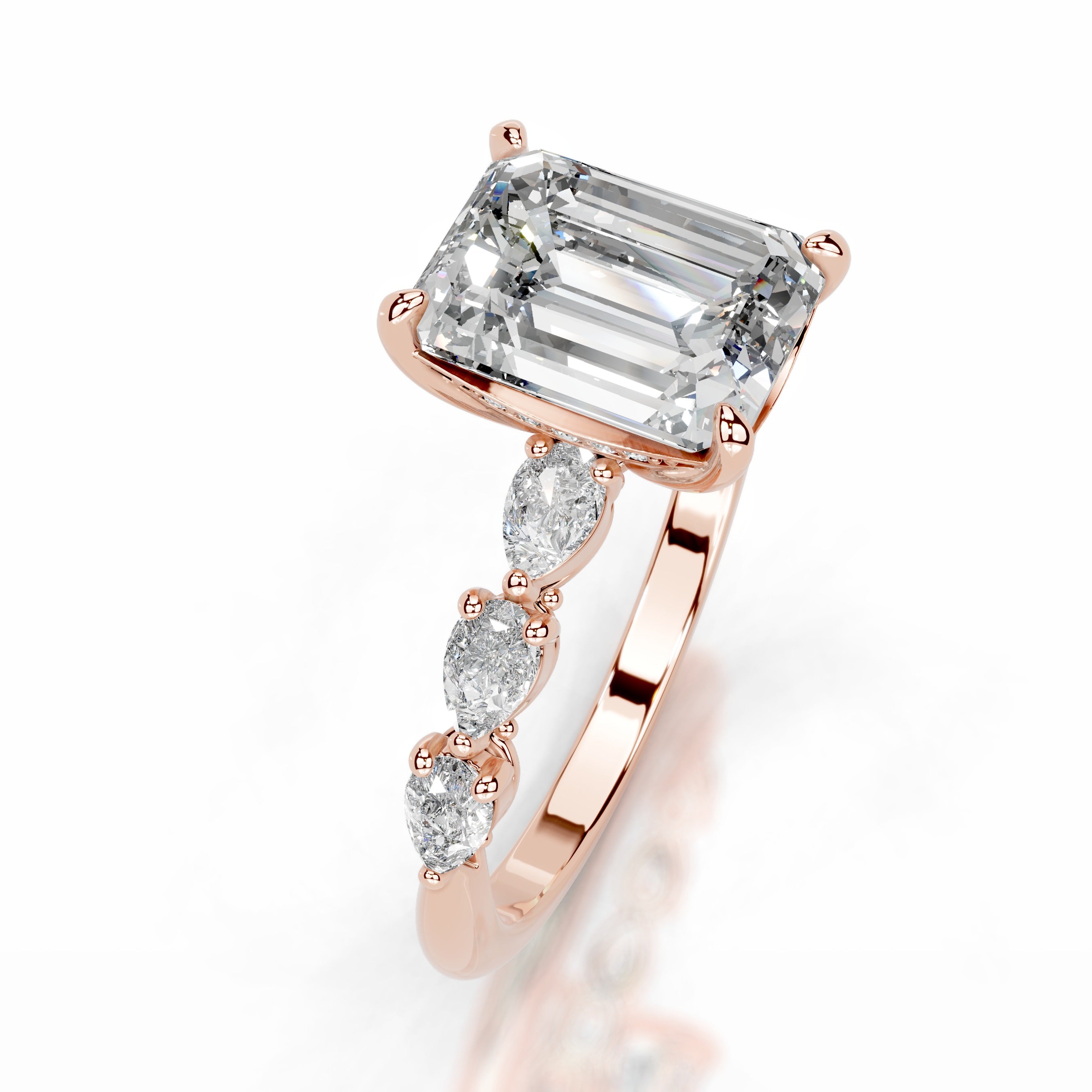 Alinta Diamond Engagement Ring - 14K Rose Gold